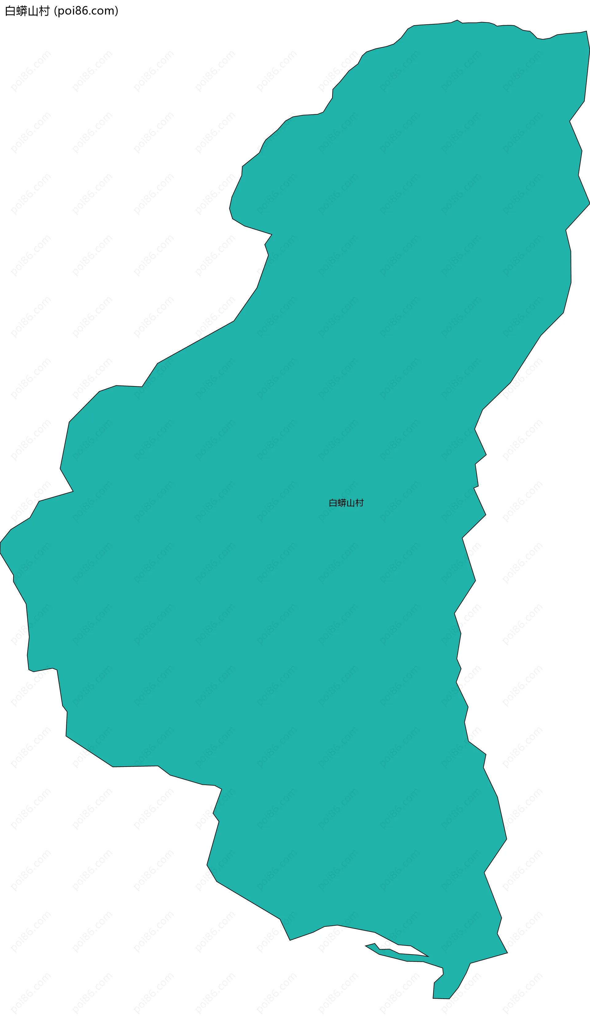 白蟒山村边界地图