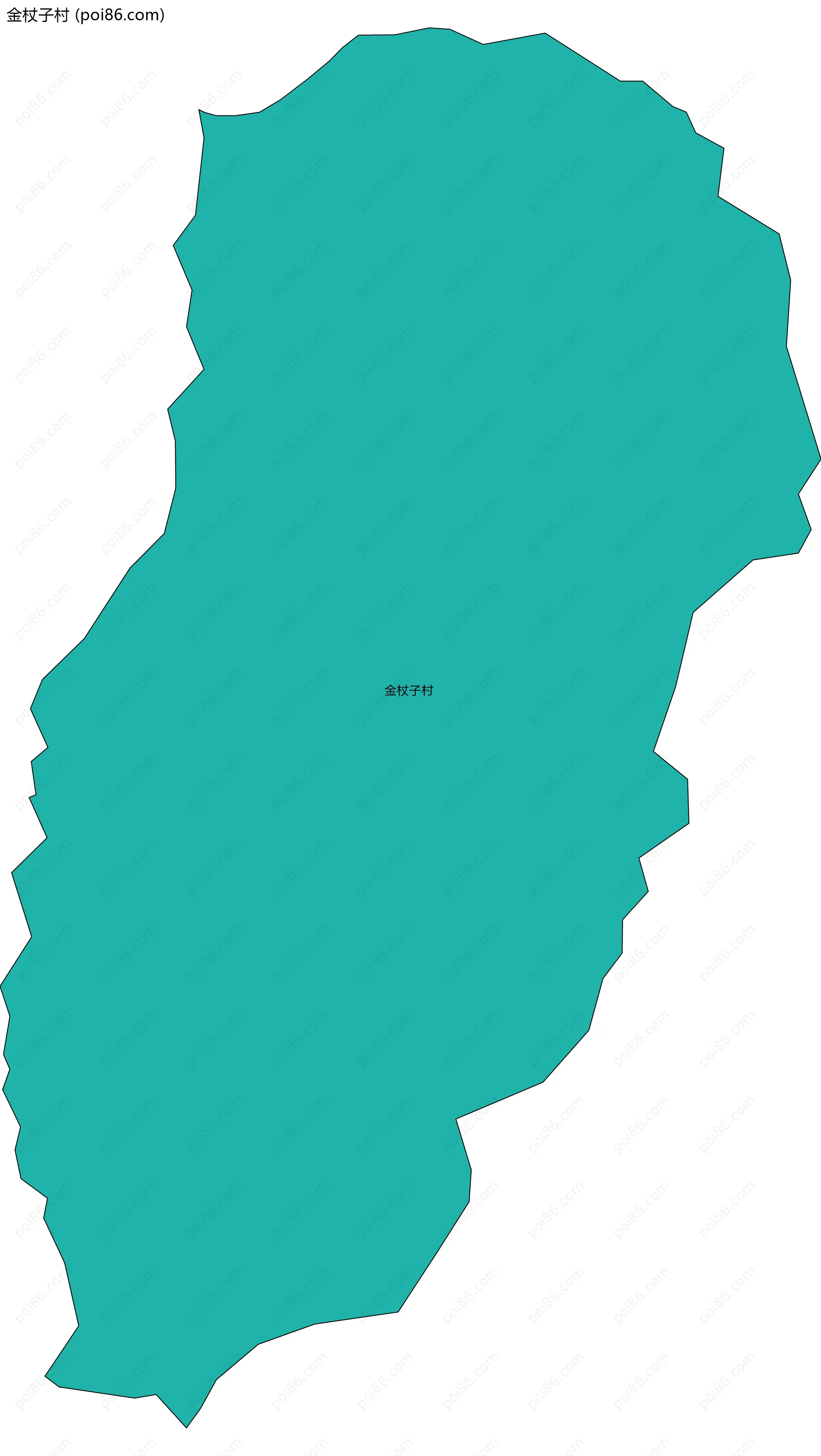 金杖子村边界地图