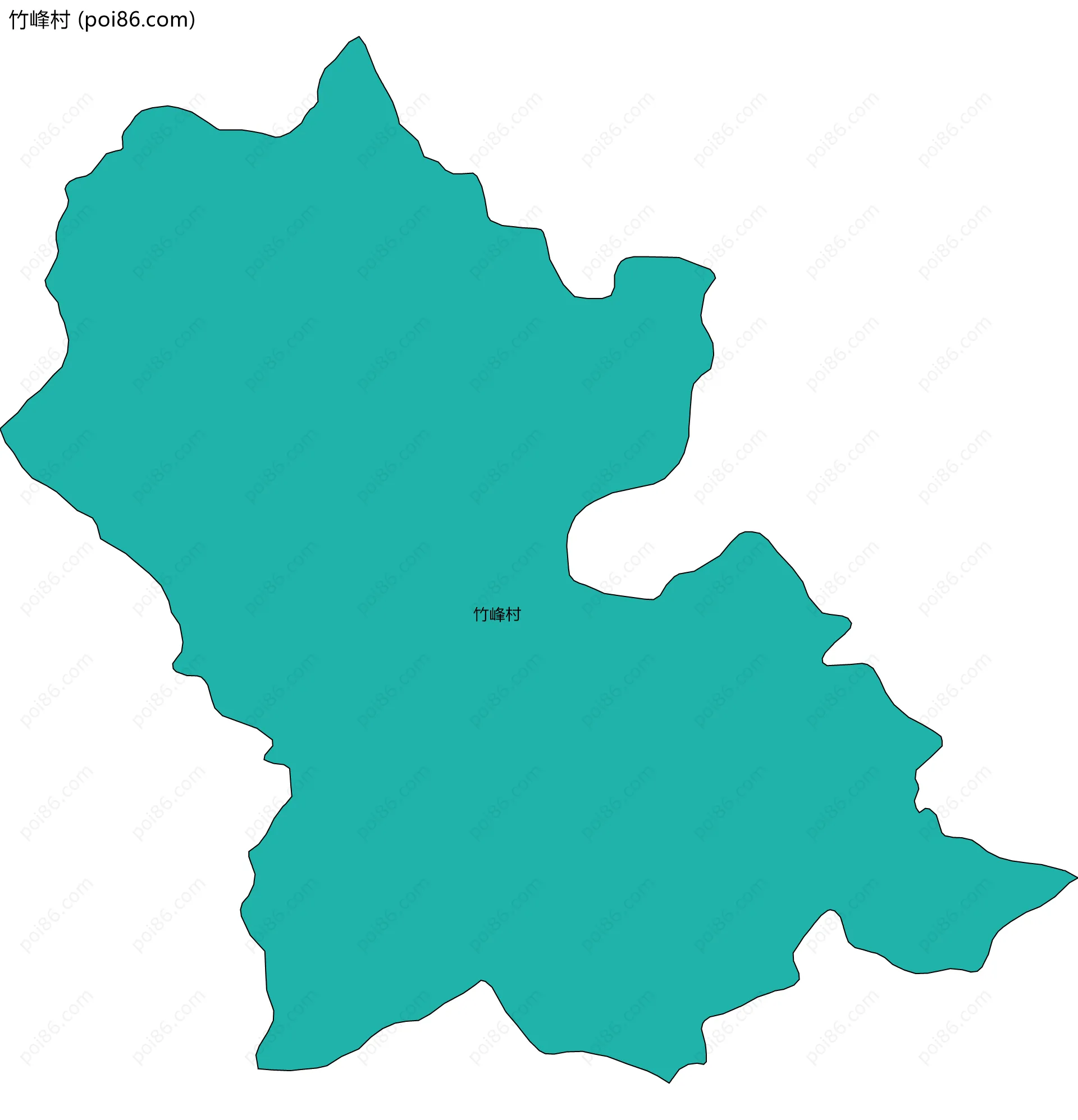 竹峰村边界地图