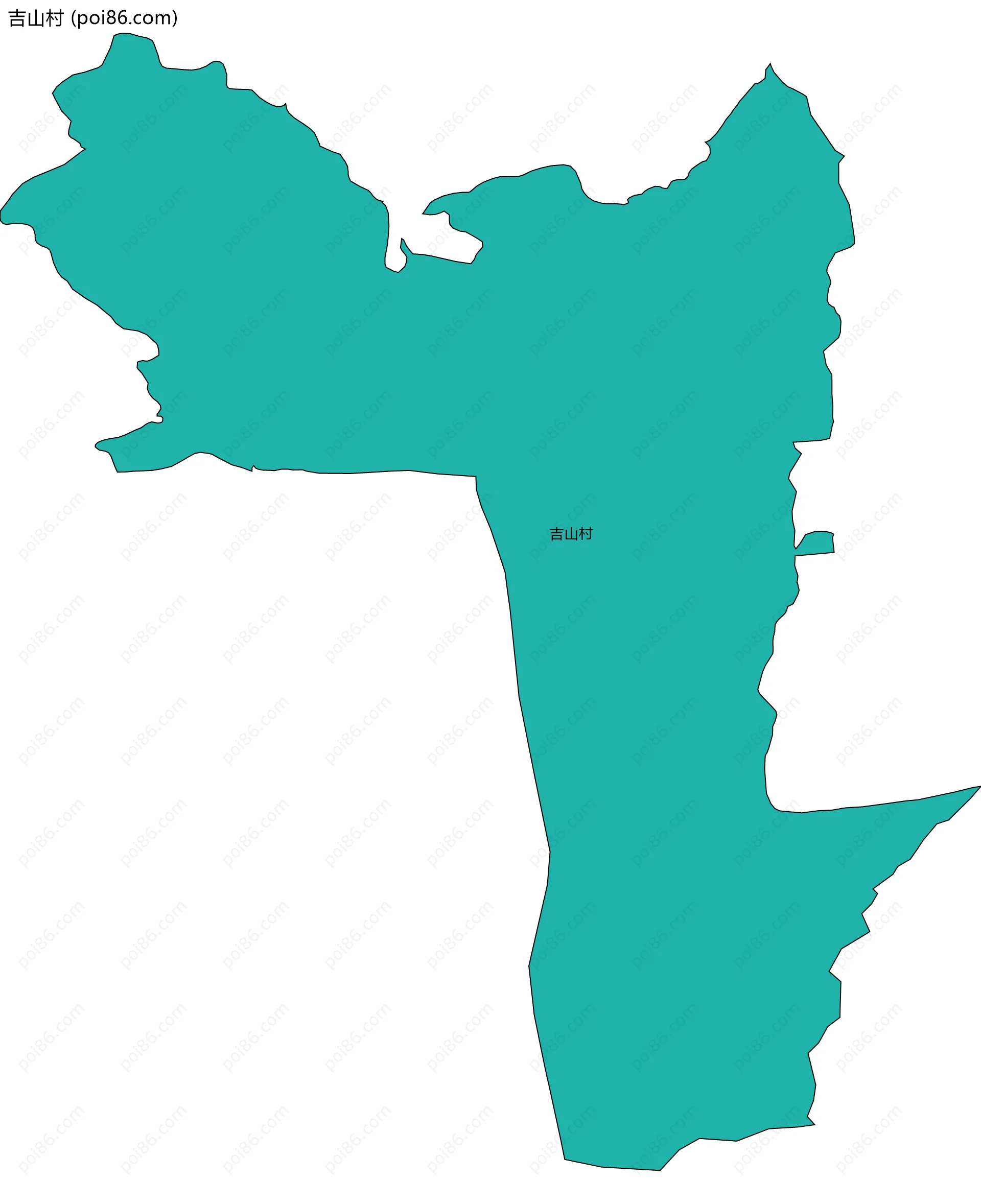 吉山村边界地图