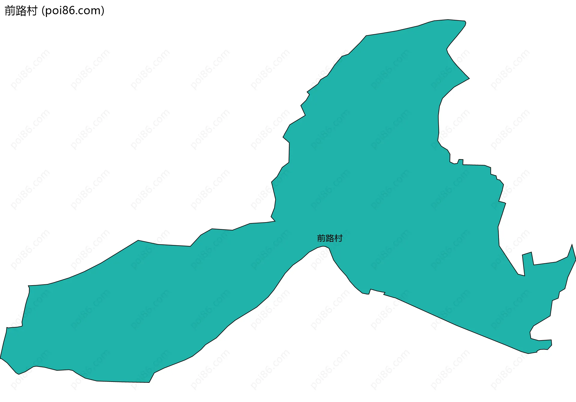 前路村边界地图