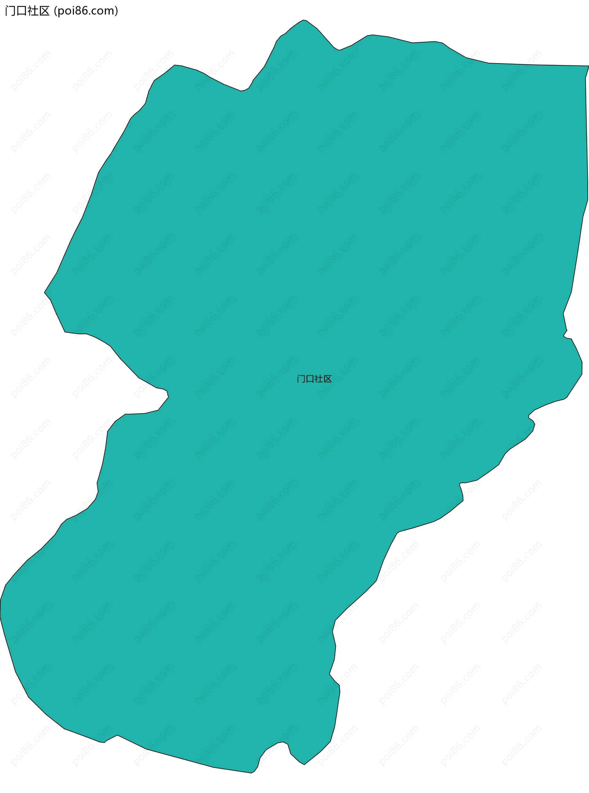 门口社区边界地图