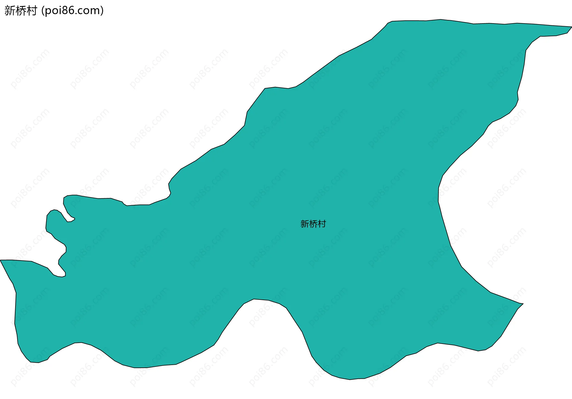 新桥村边界地图