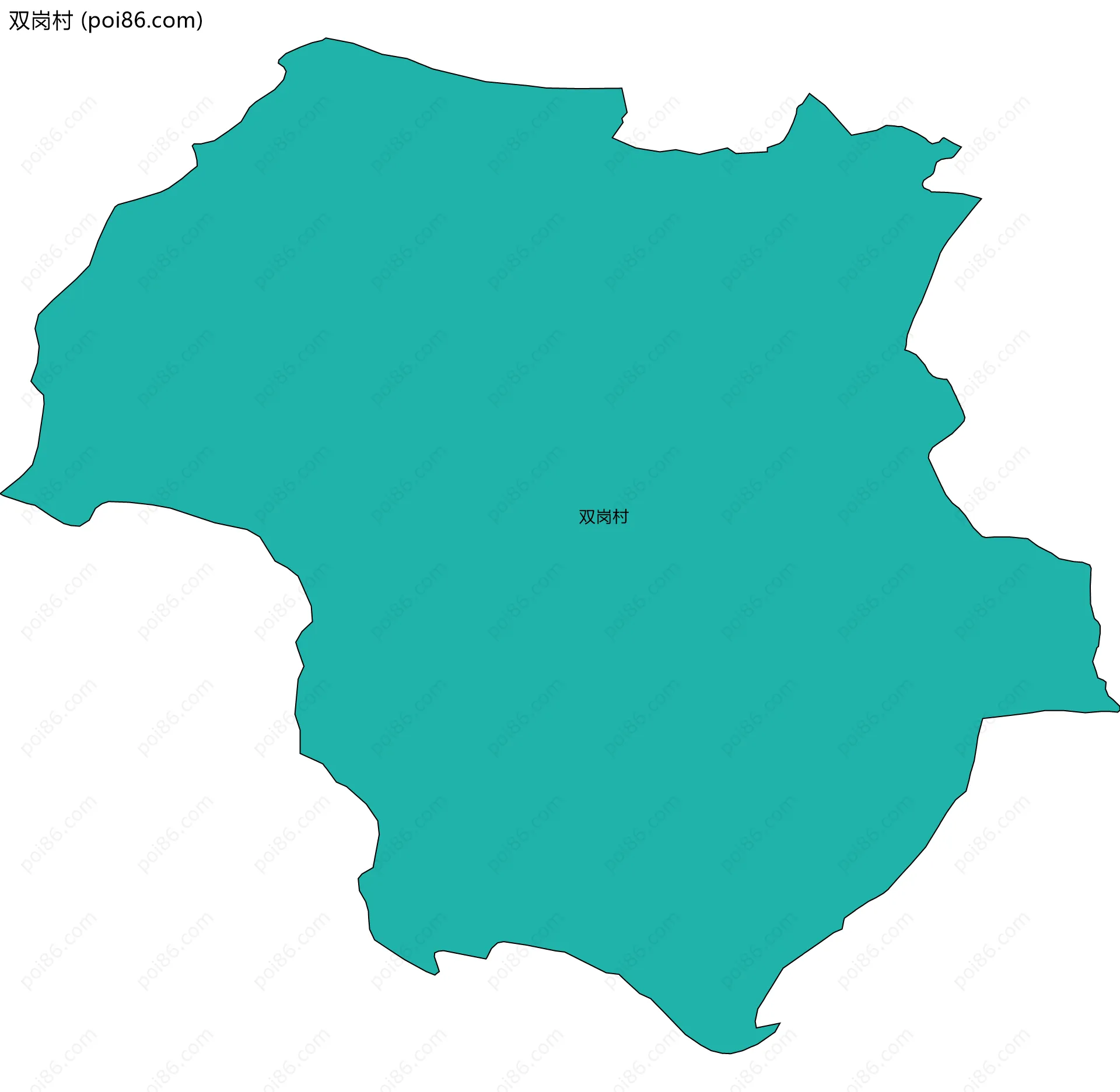 双岗村边界地图