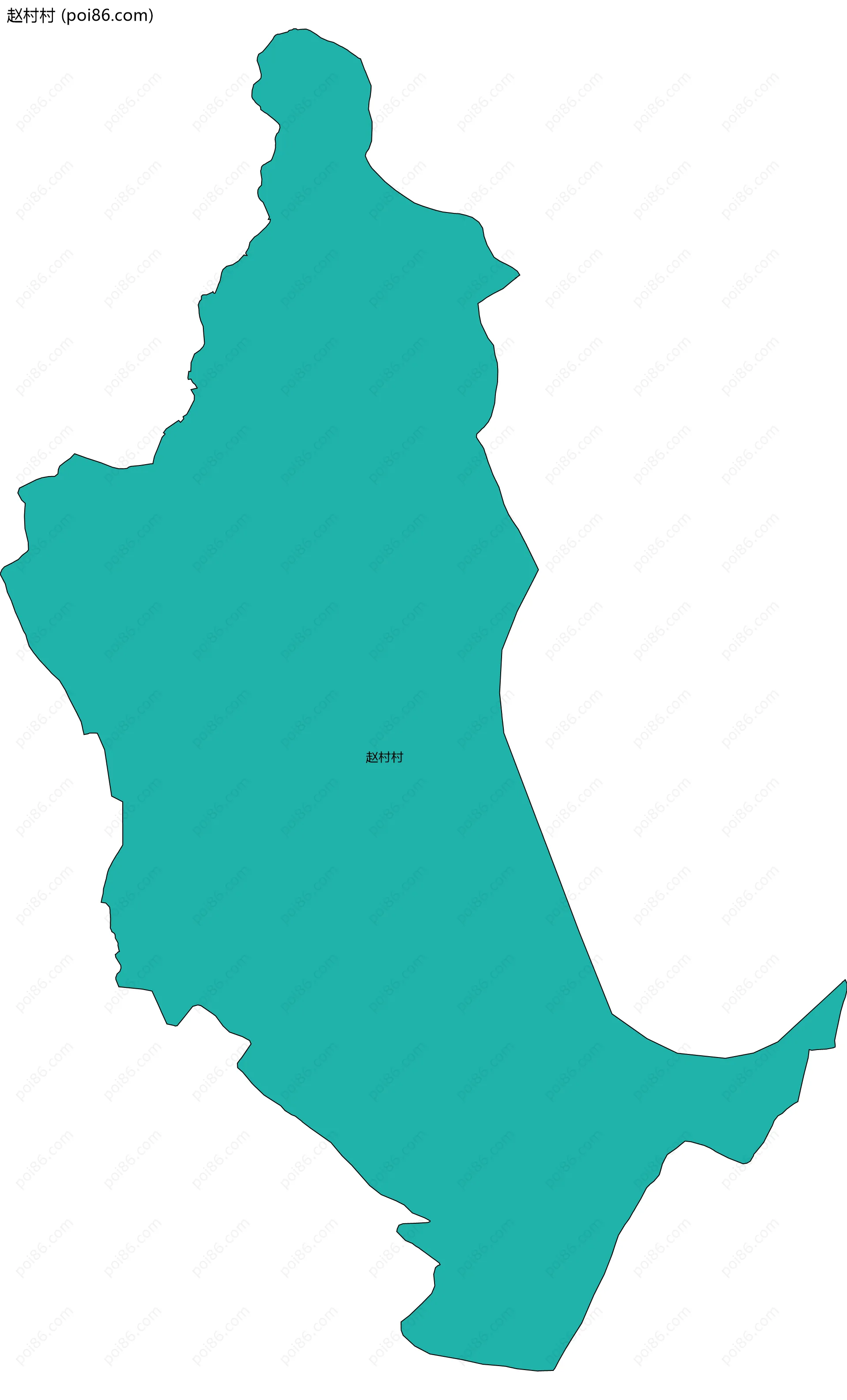 赵村村边界地图