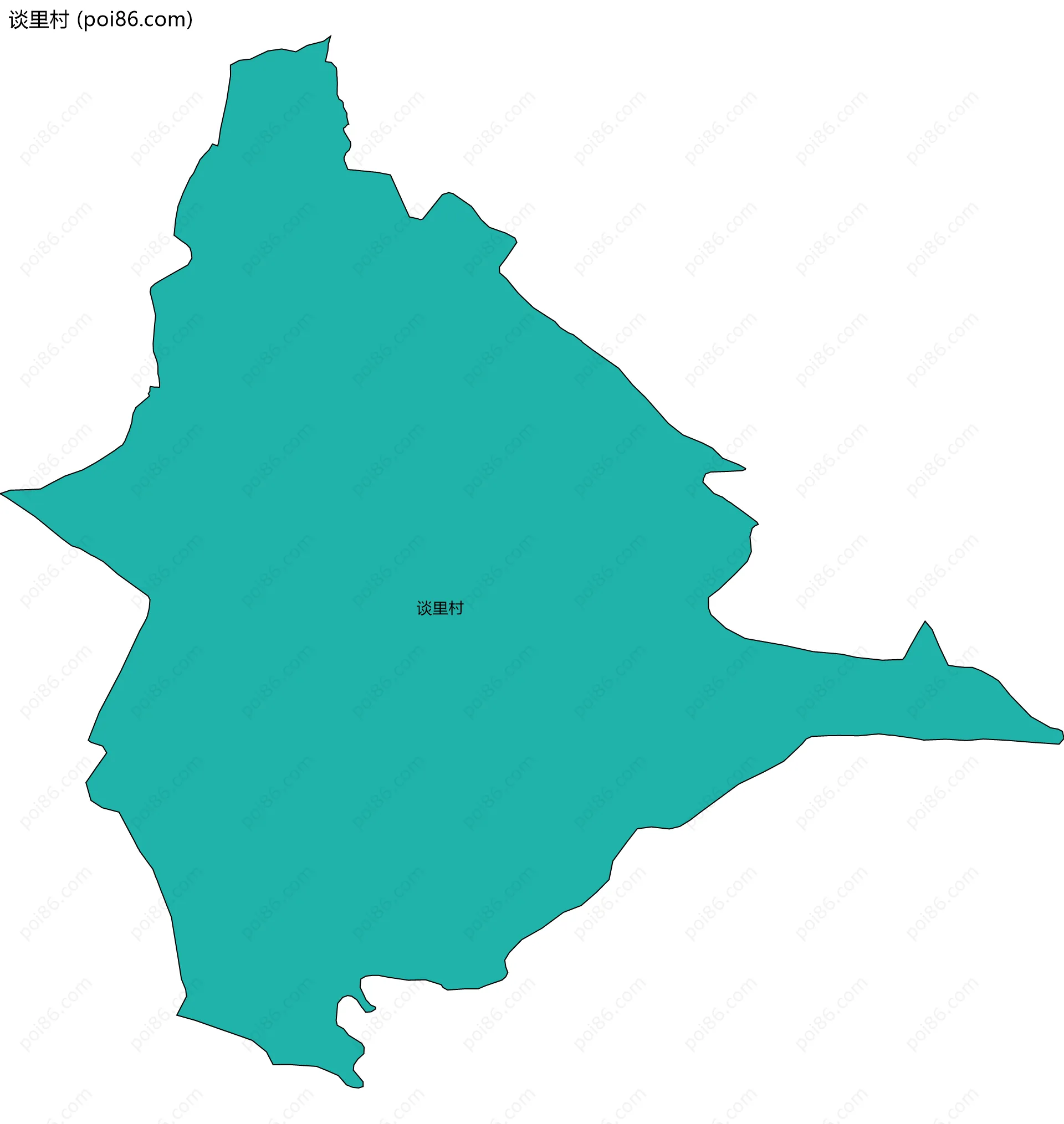 谈里村边界地图