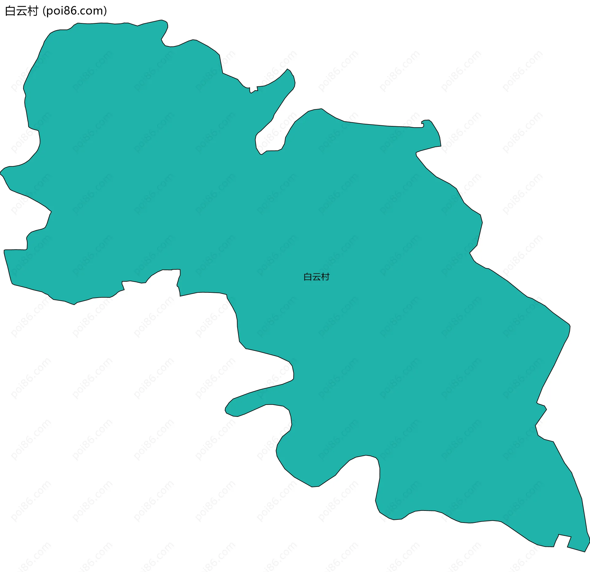 白云村边界地图