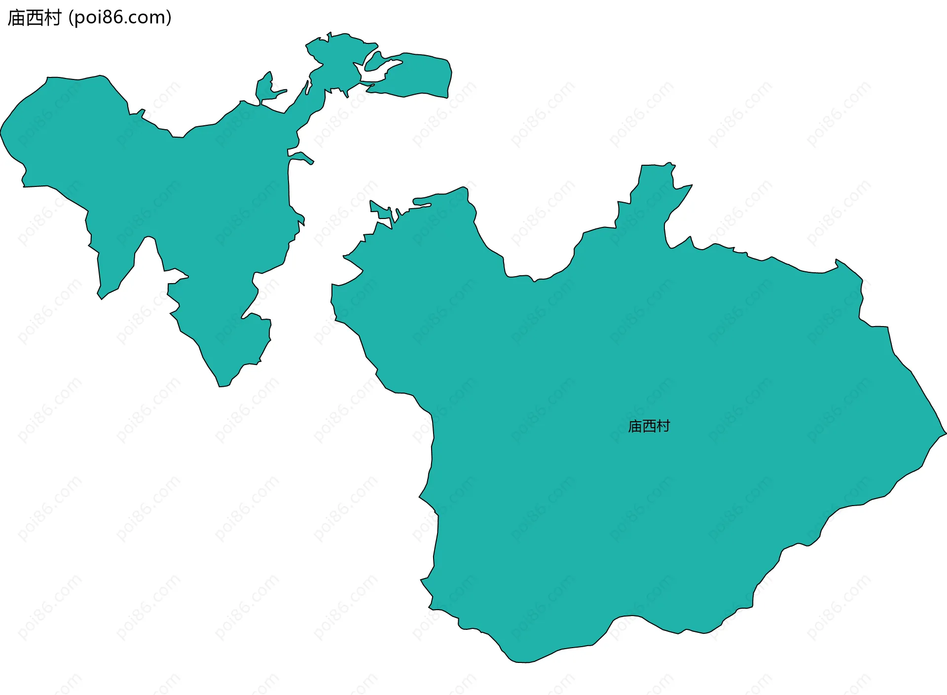 庙西村边界地图