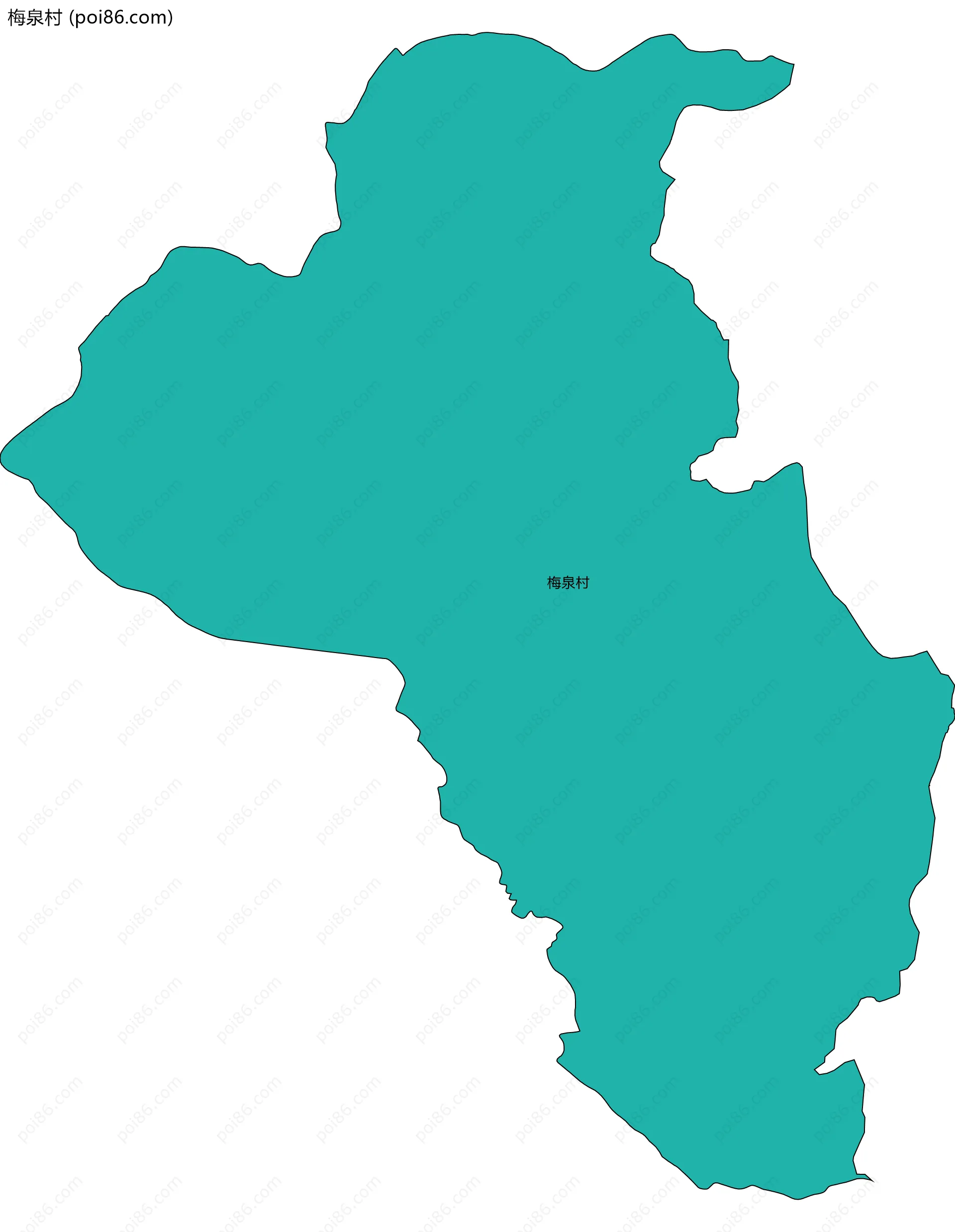 梅泉村边界地图