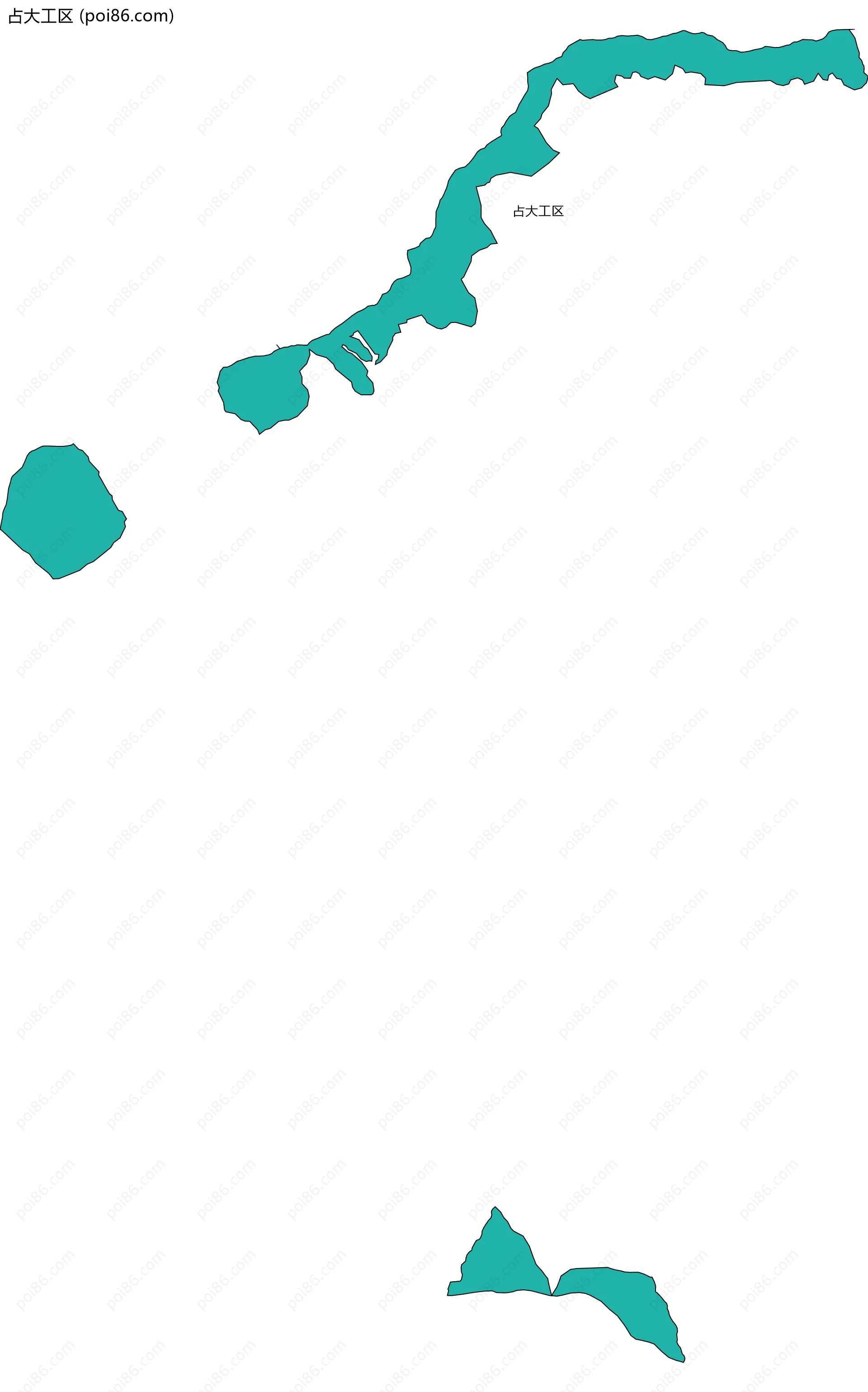 占大工区边界地图