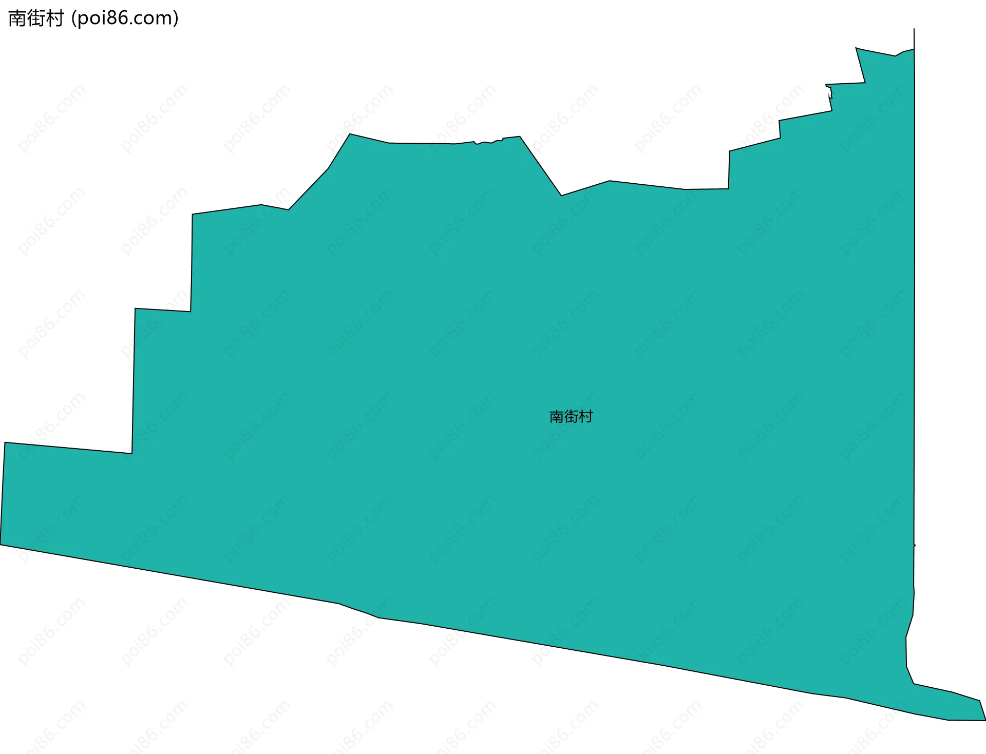 南街村边界地图