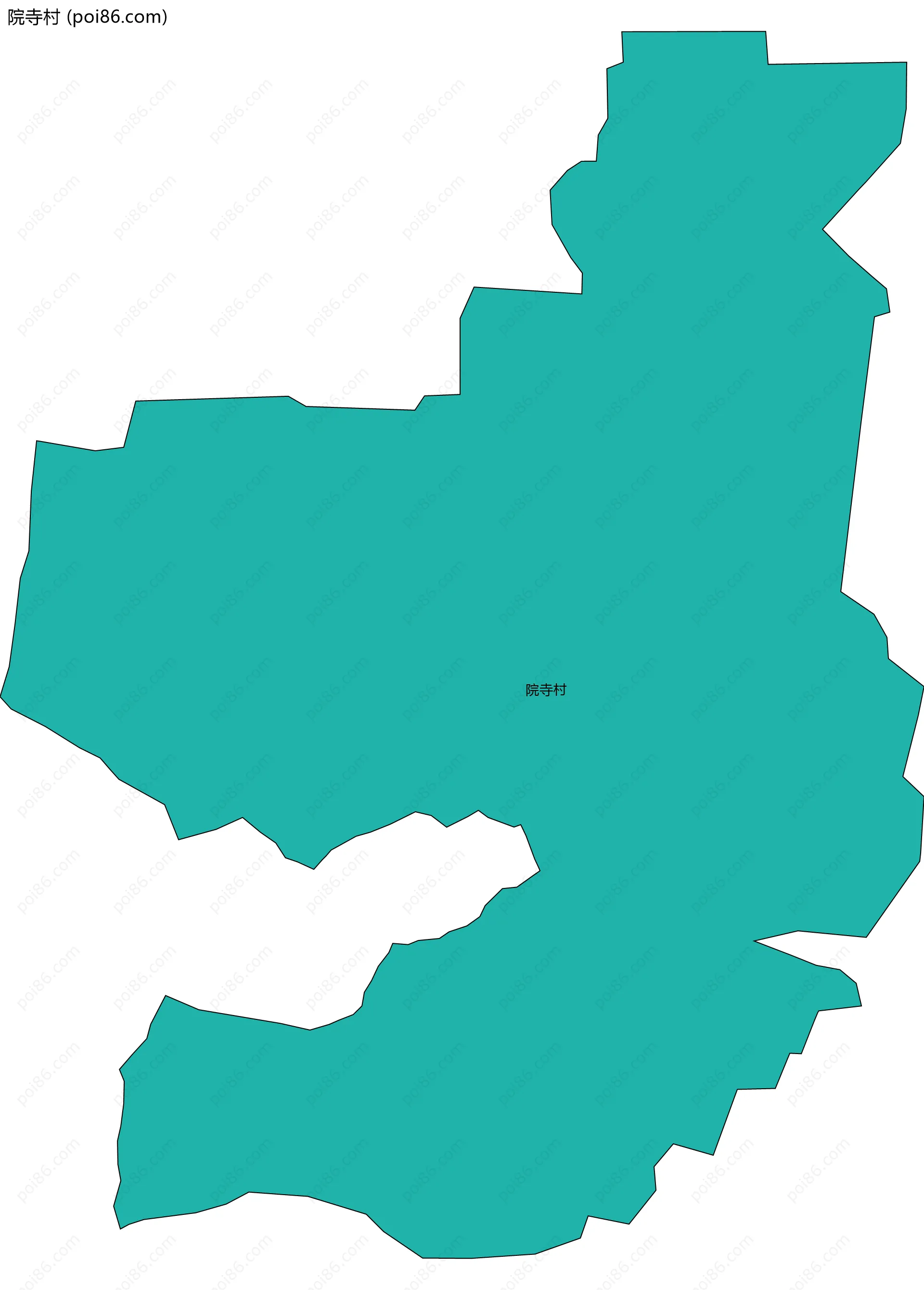 院寺村边界地图