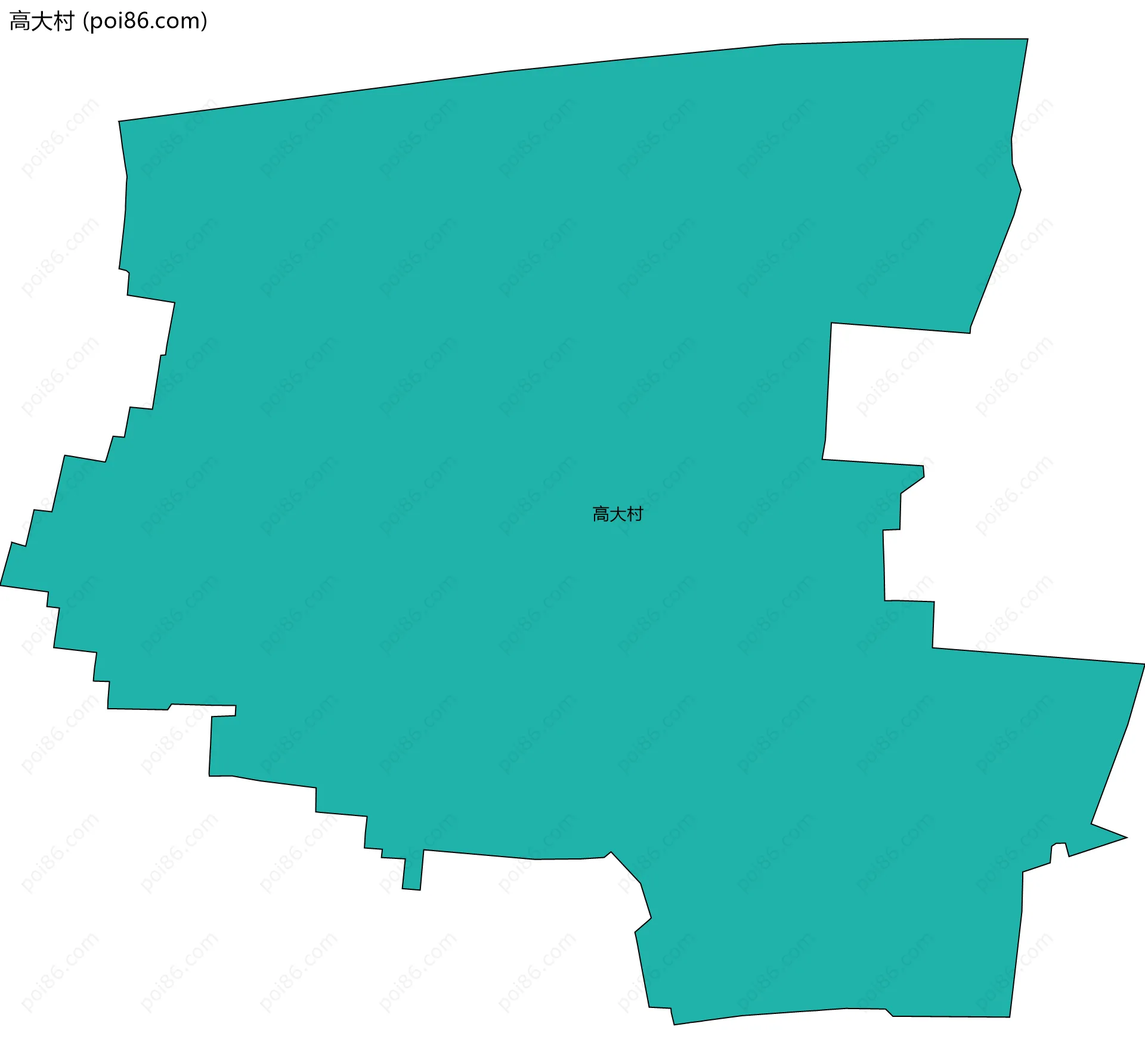 高大村边界地图