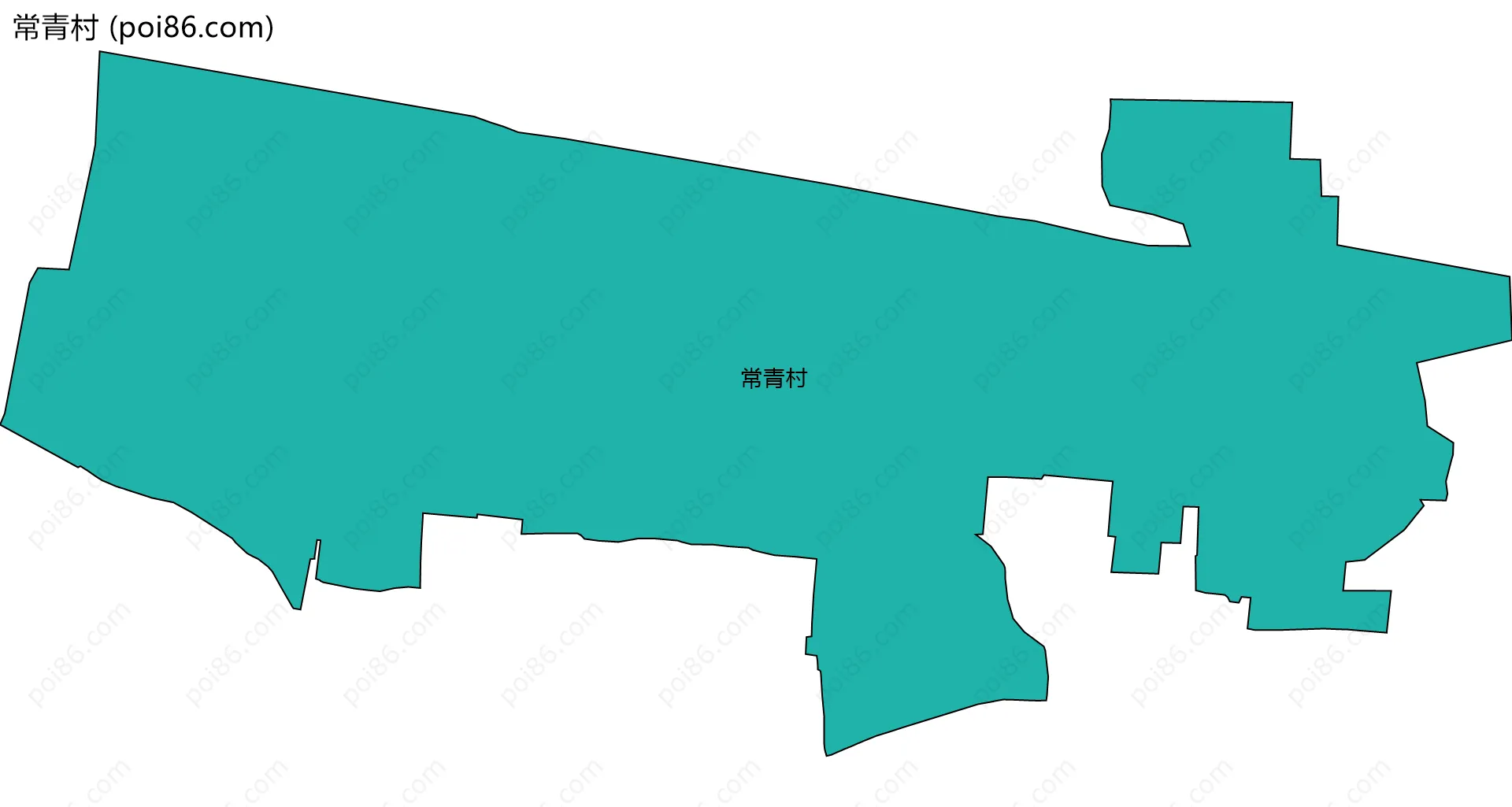 常青村边界地图