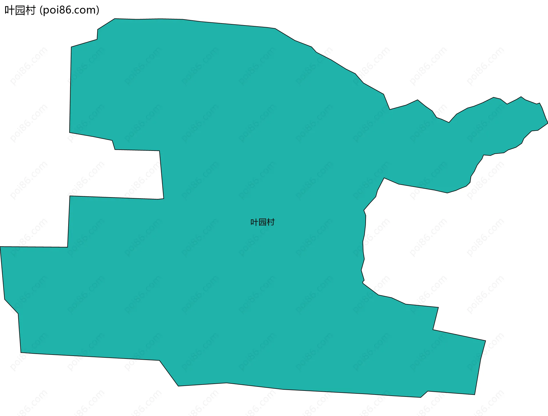 叶园村边界地图