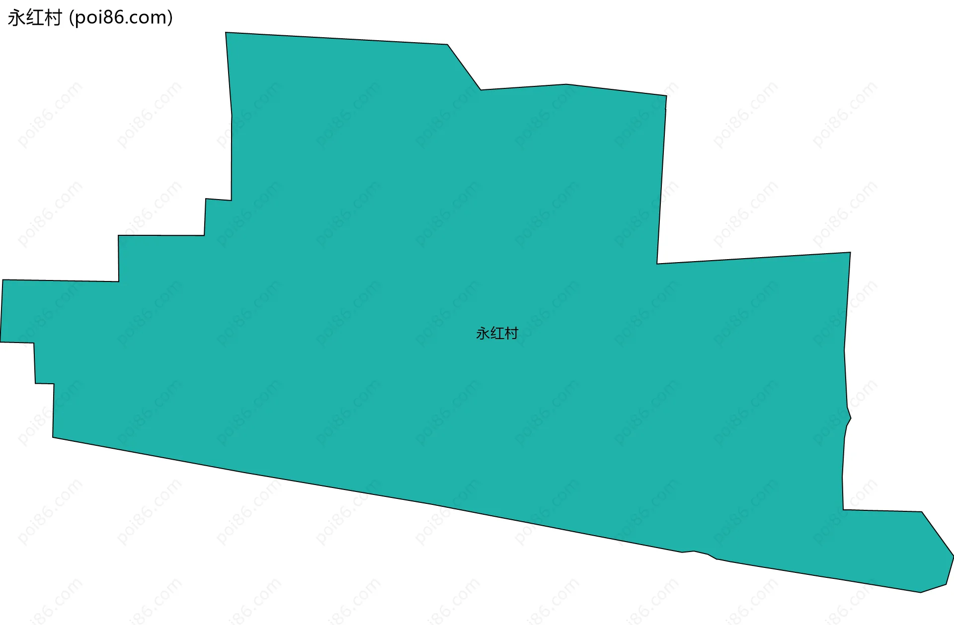 永红村边界地图