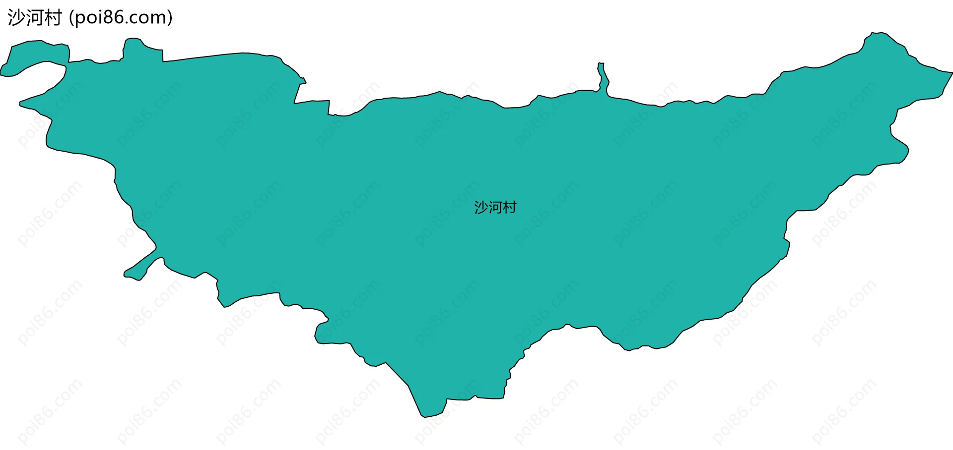 沙河村边界地图