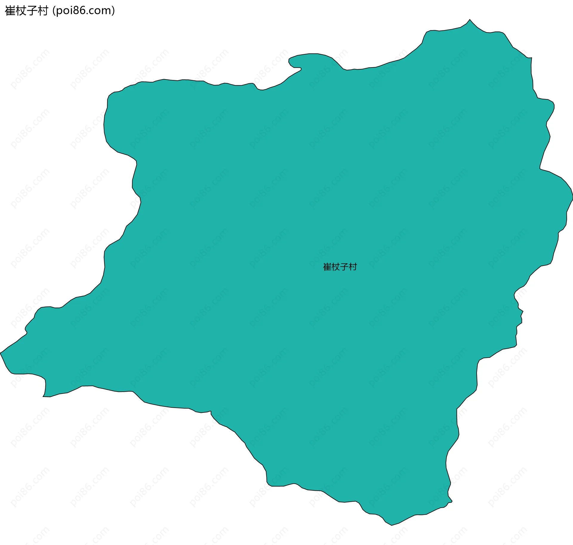 崔杖子村边界地图