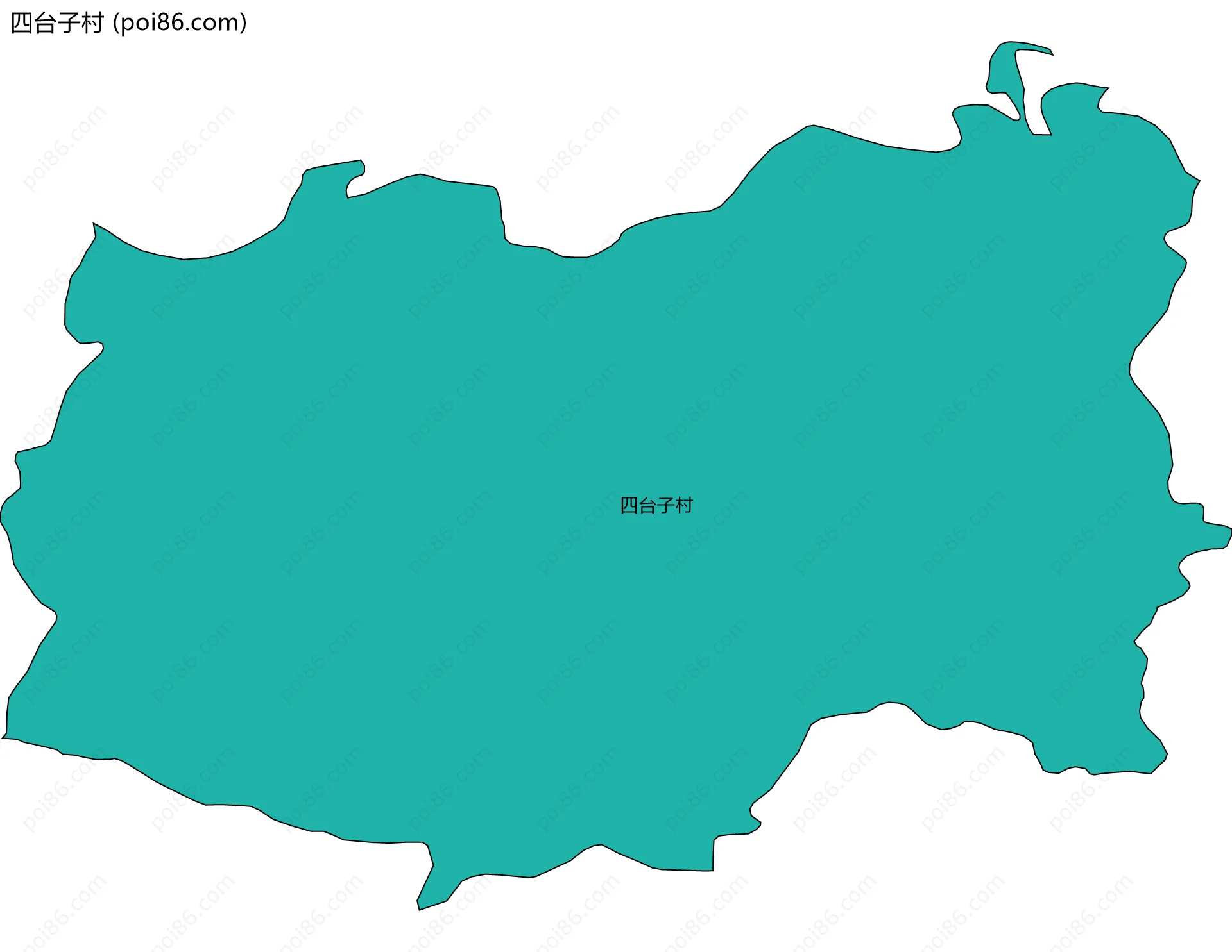 四台子村边界地图