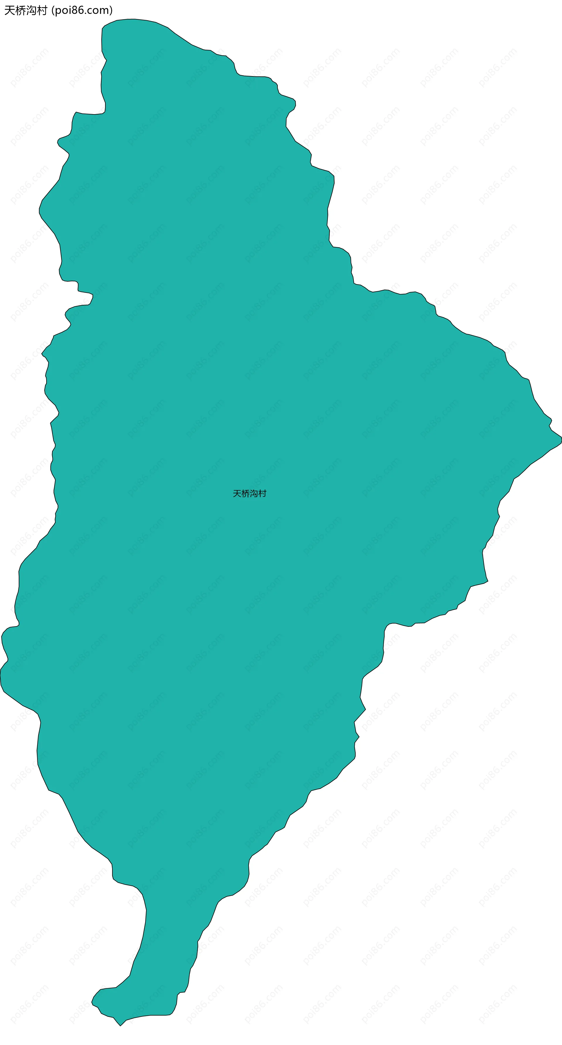 天桥沟村边界地图