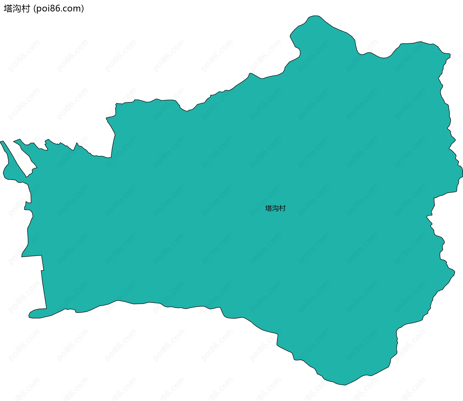 塔沟村边界地图