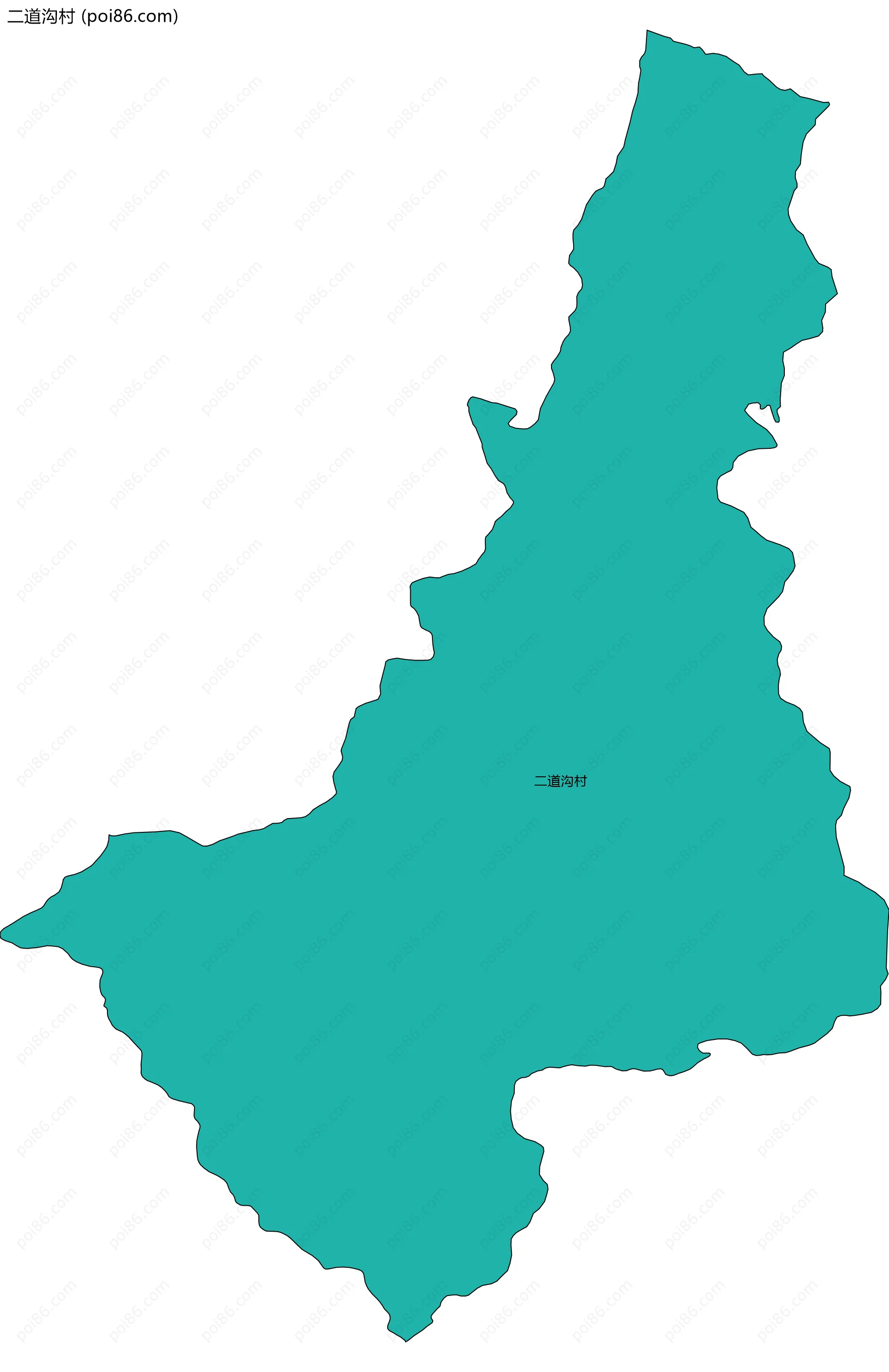 二道沟村边界地图