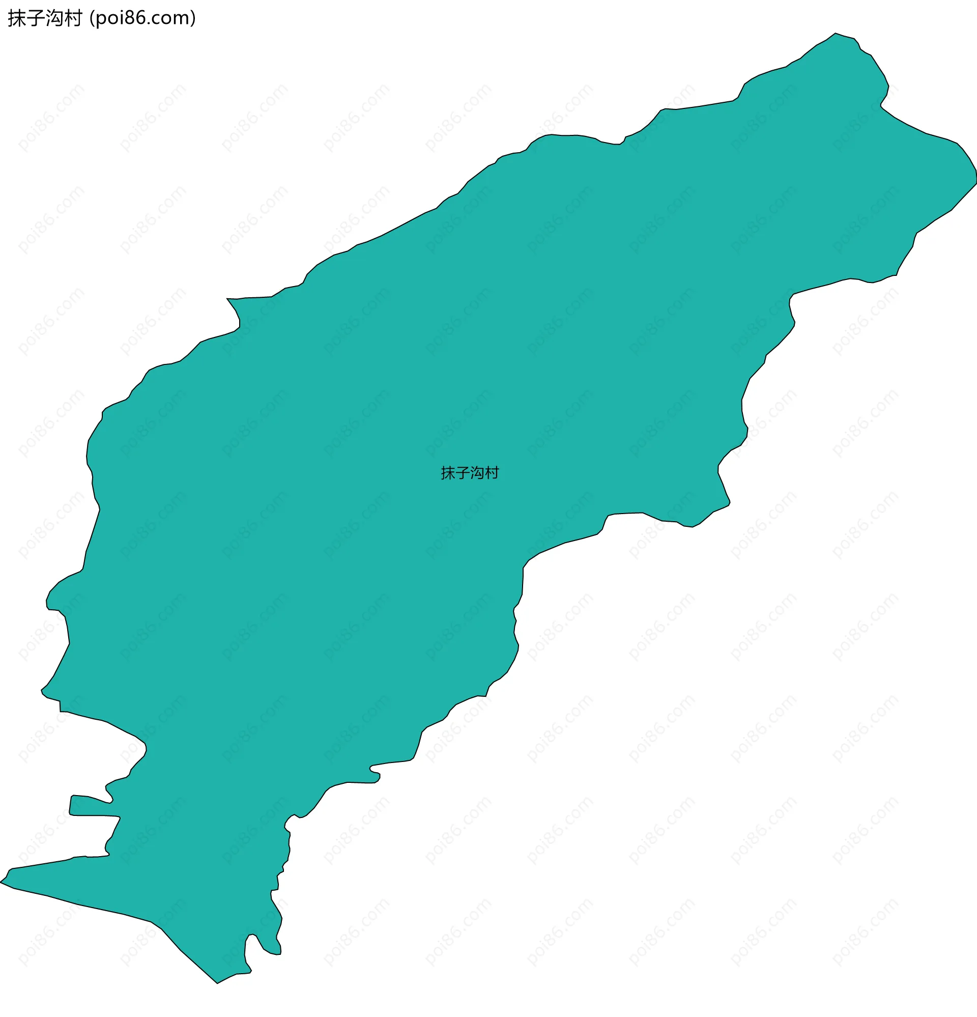 抹子沟村边界地图