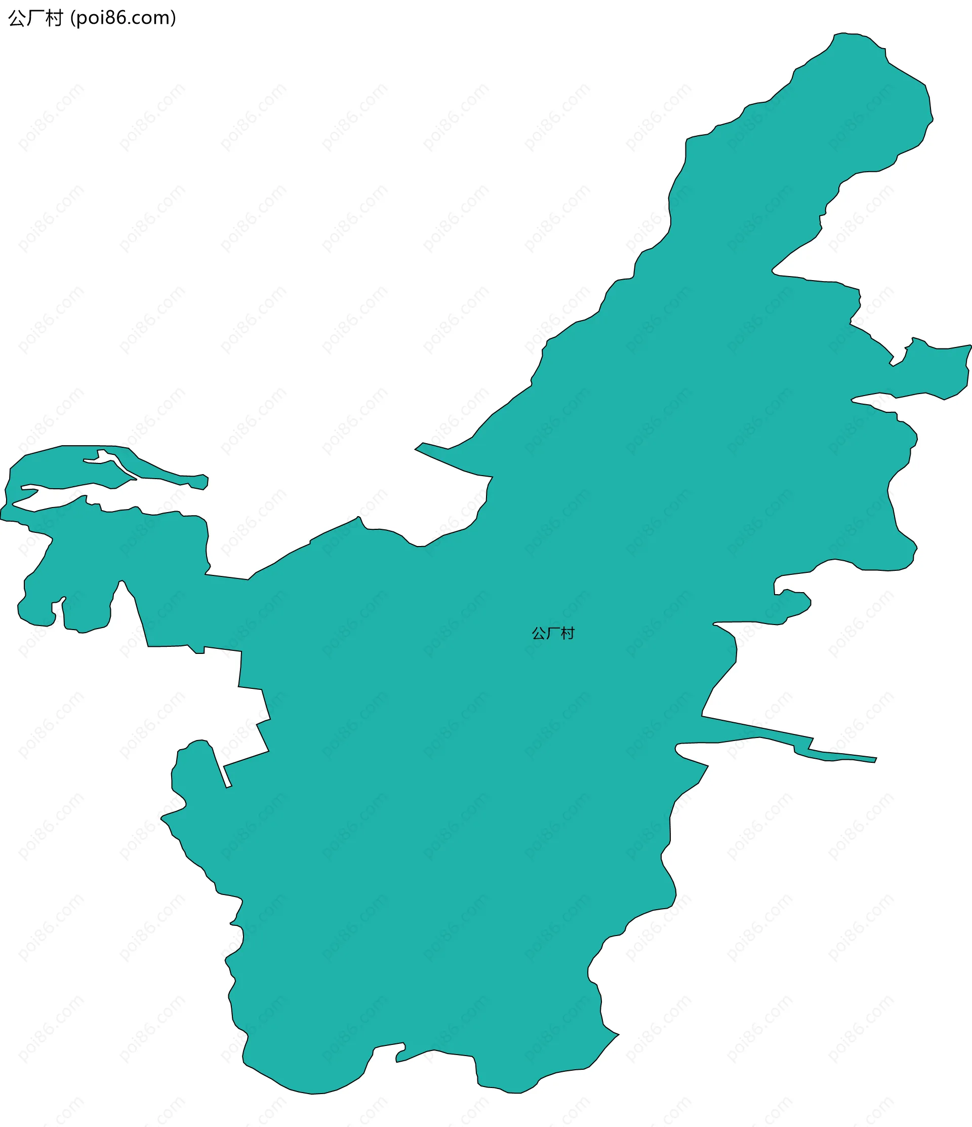 公厂村边界地图