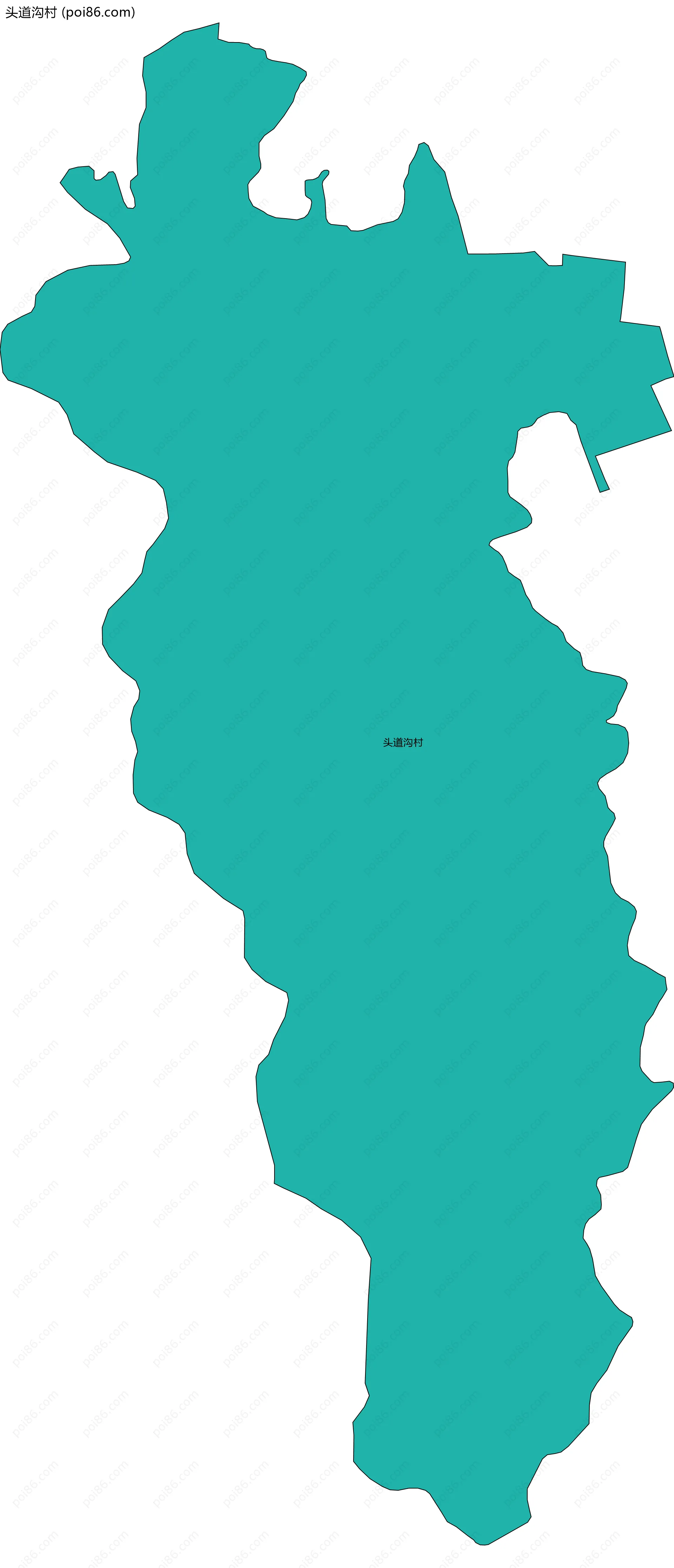 头道沟村边界地图