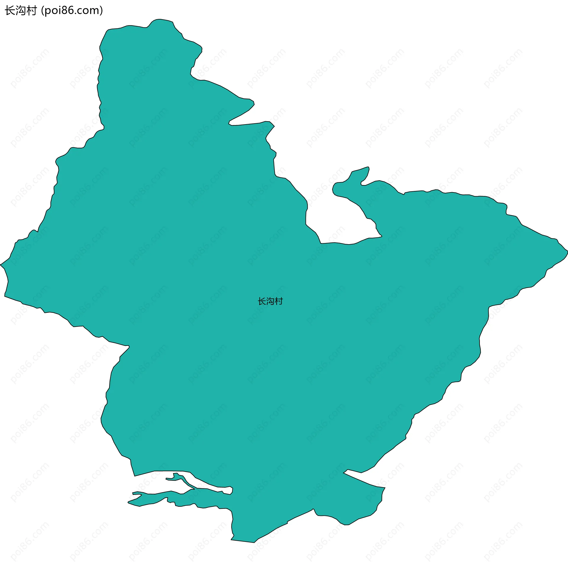 长沟村边界地图