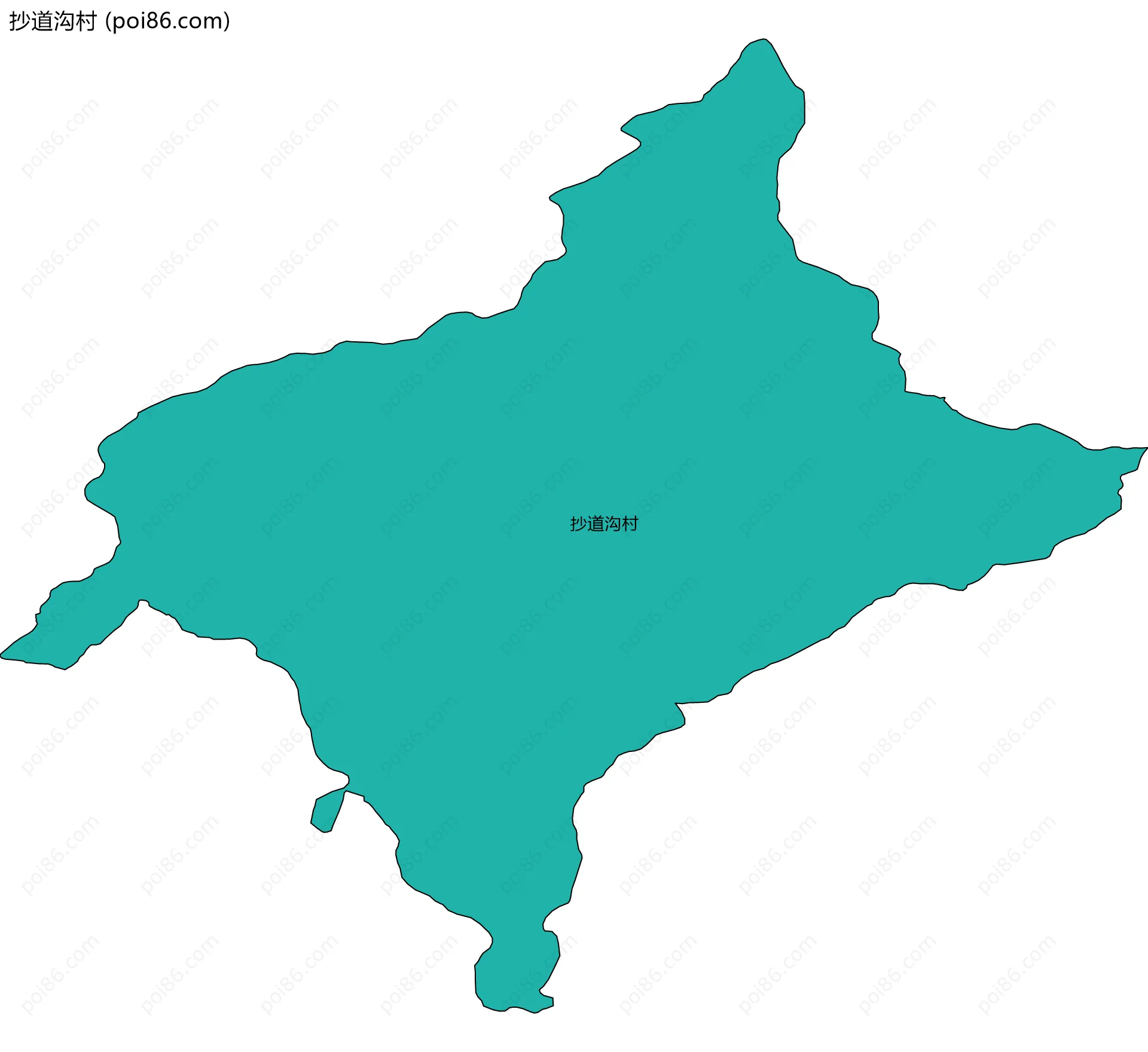 抄道沟村边界地图