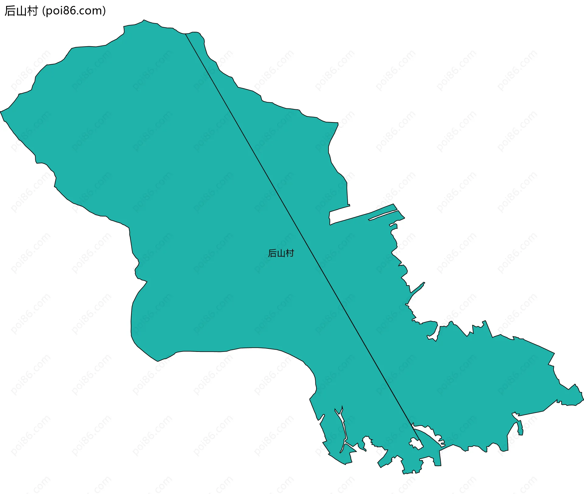 后山村边界地图