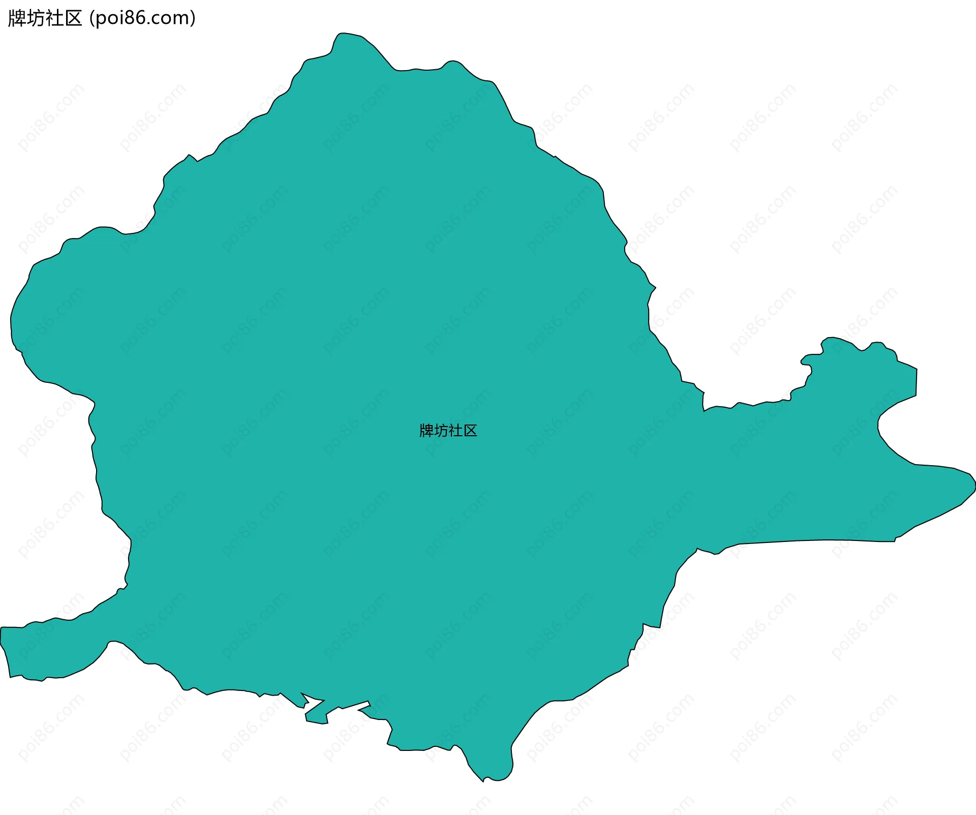 牌坊社区边界地图