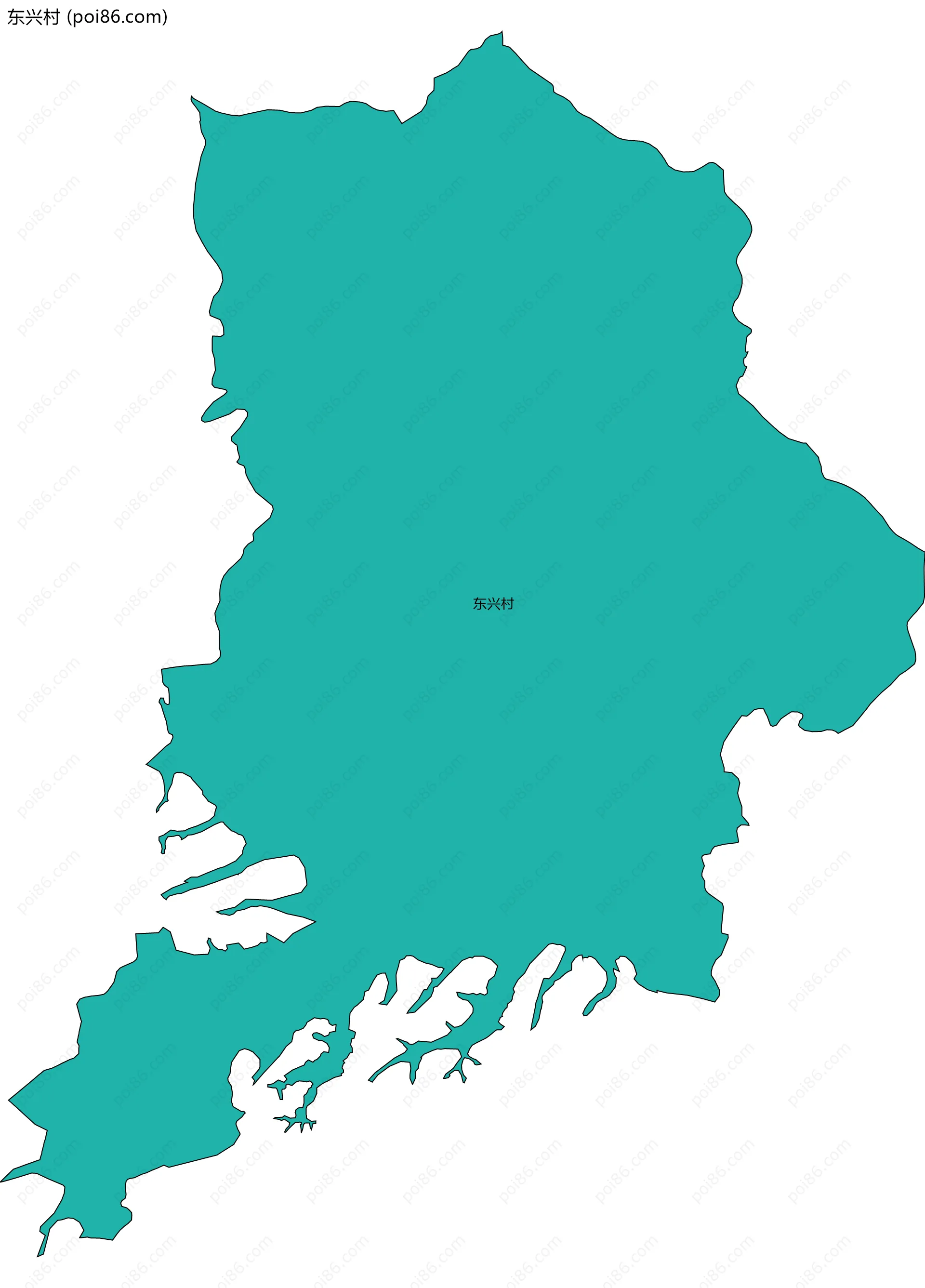 东兴村边界地图