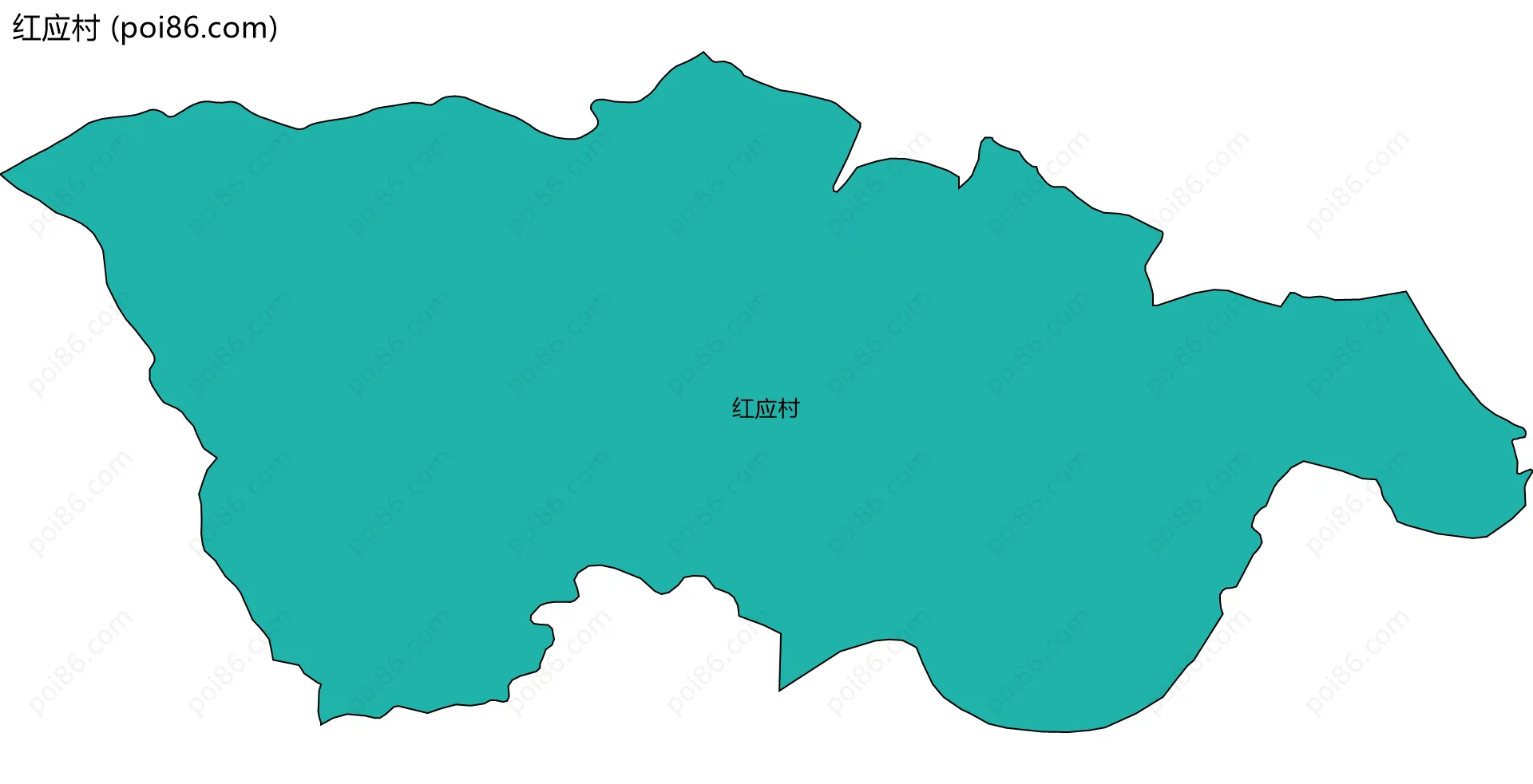 红应村边界地图