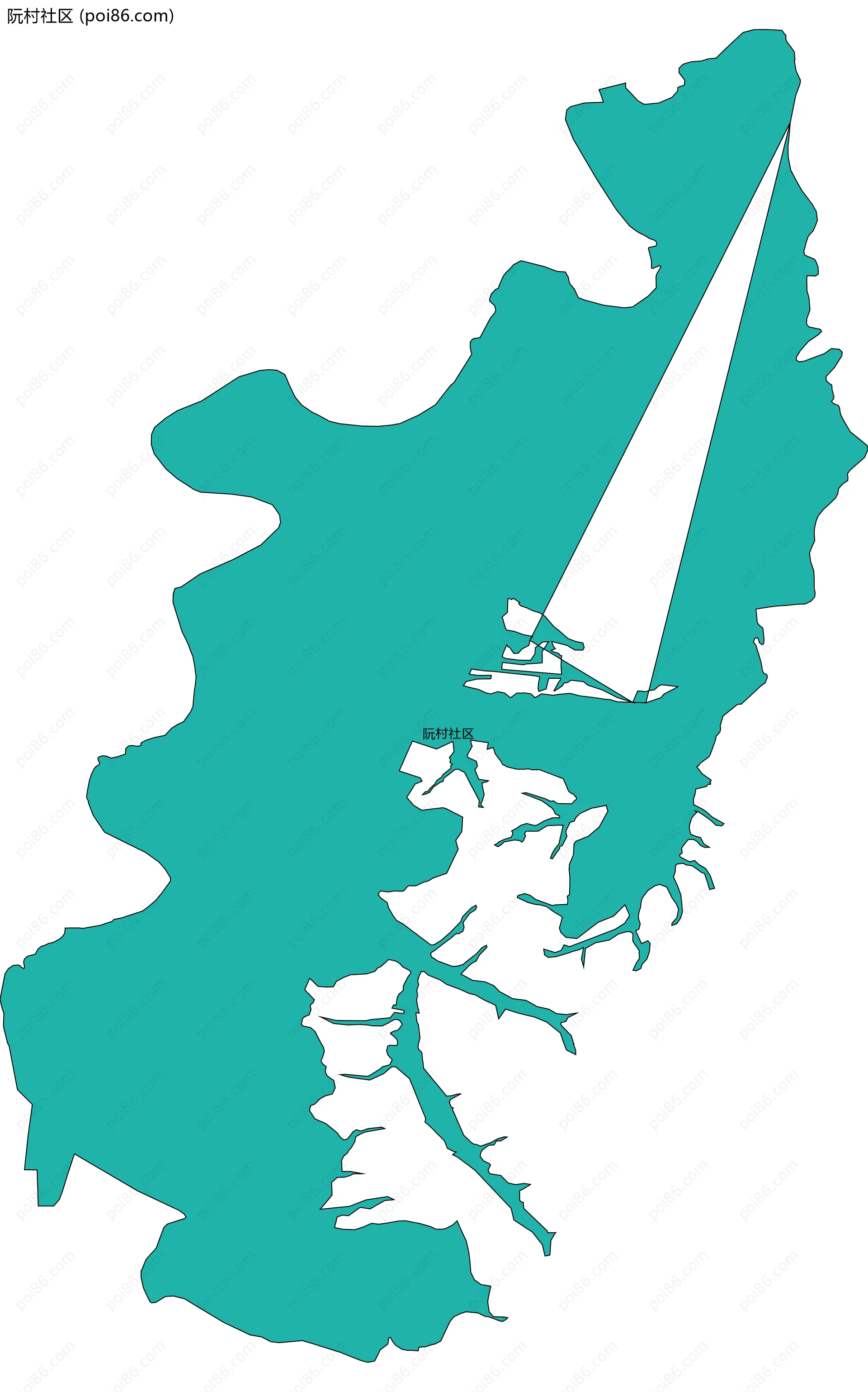 阮村社区边界地图