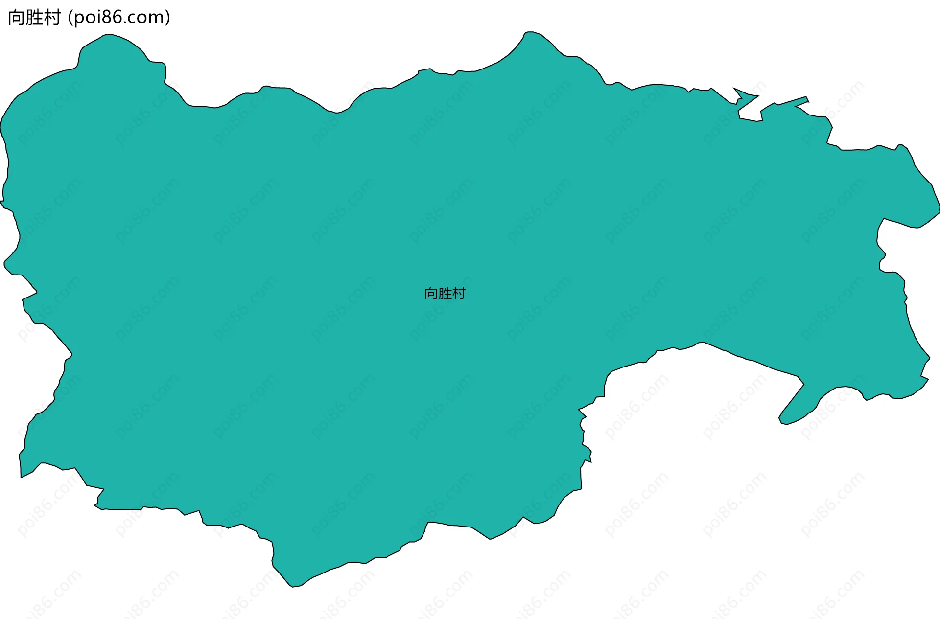 向胜村边界地图
