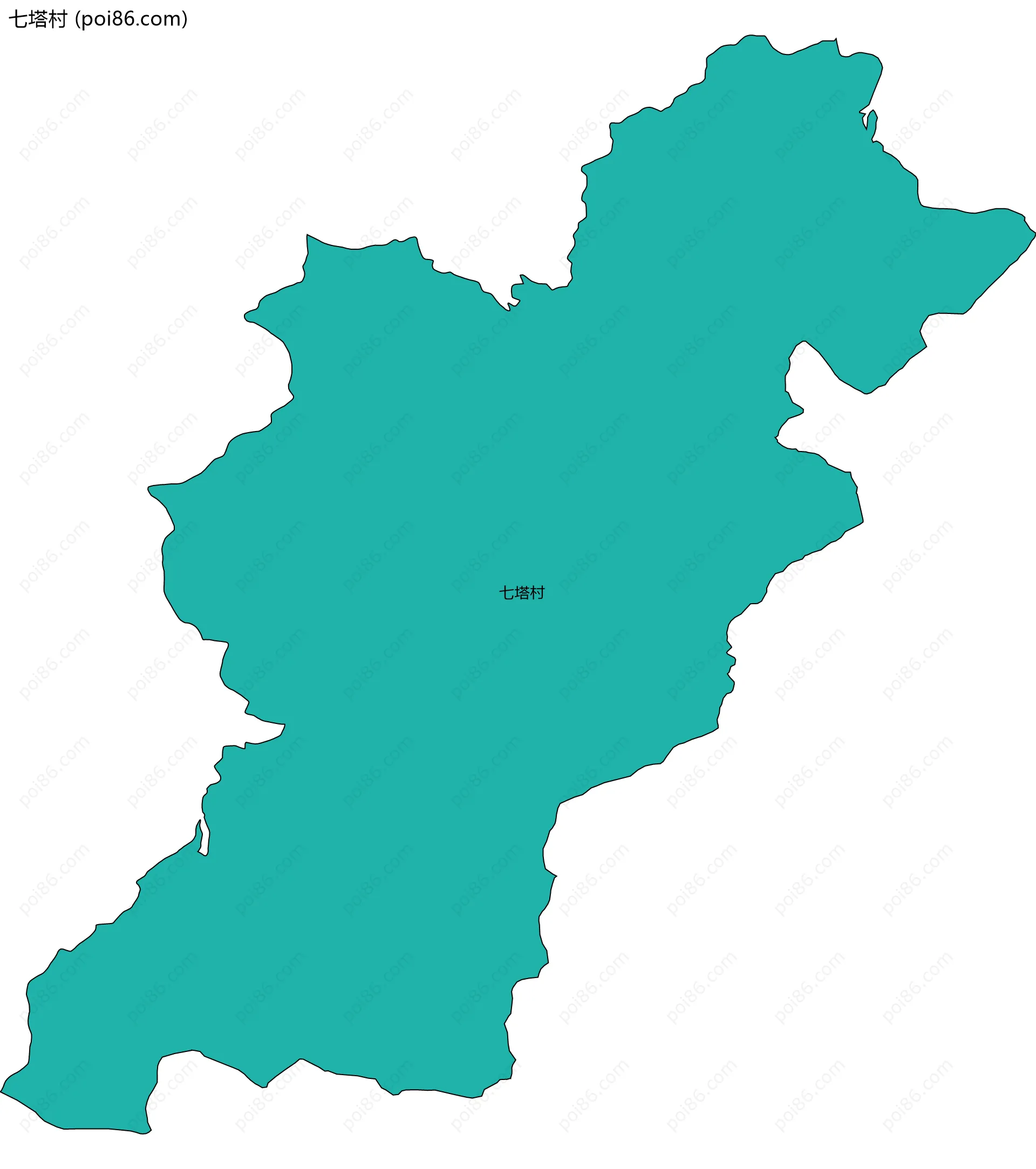 七塔村边界地图