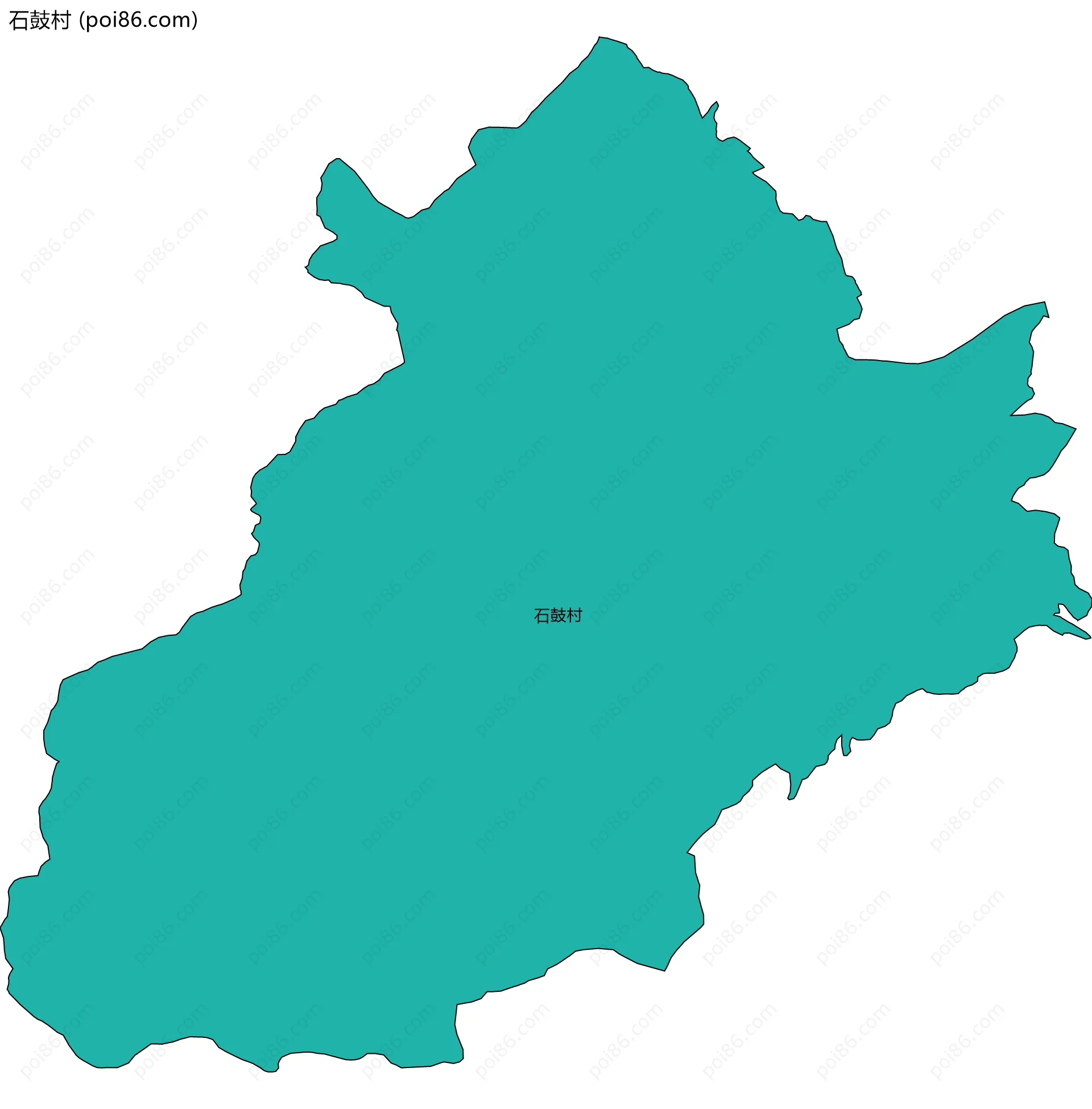 石鼓村边界地图