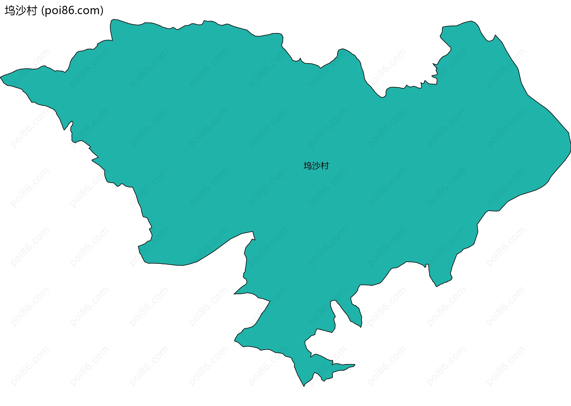 坞沙村边界地图