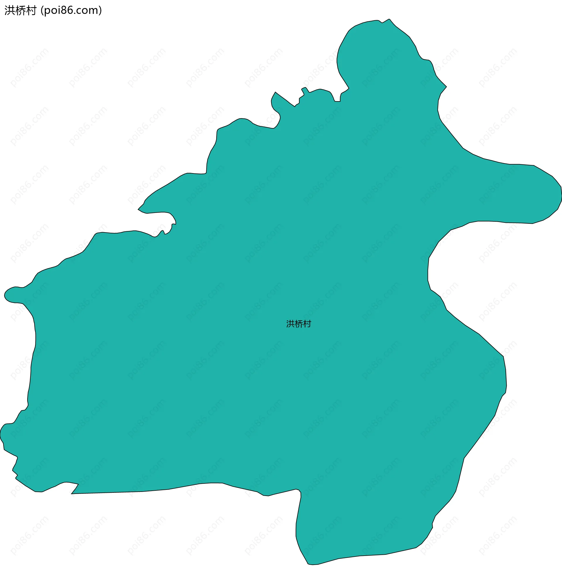 洪桥村边界地图