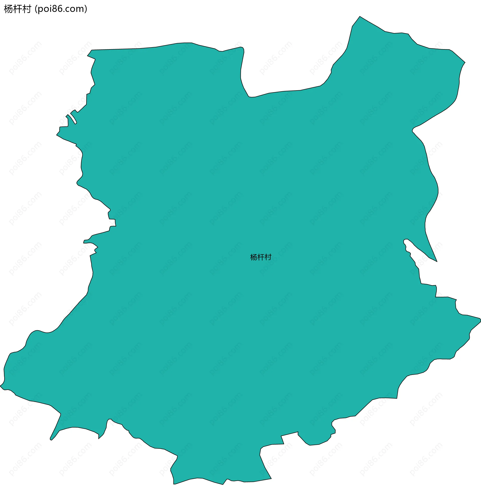 杨杆村边界地图