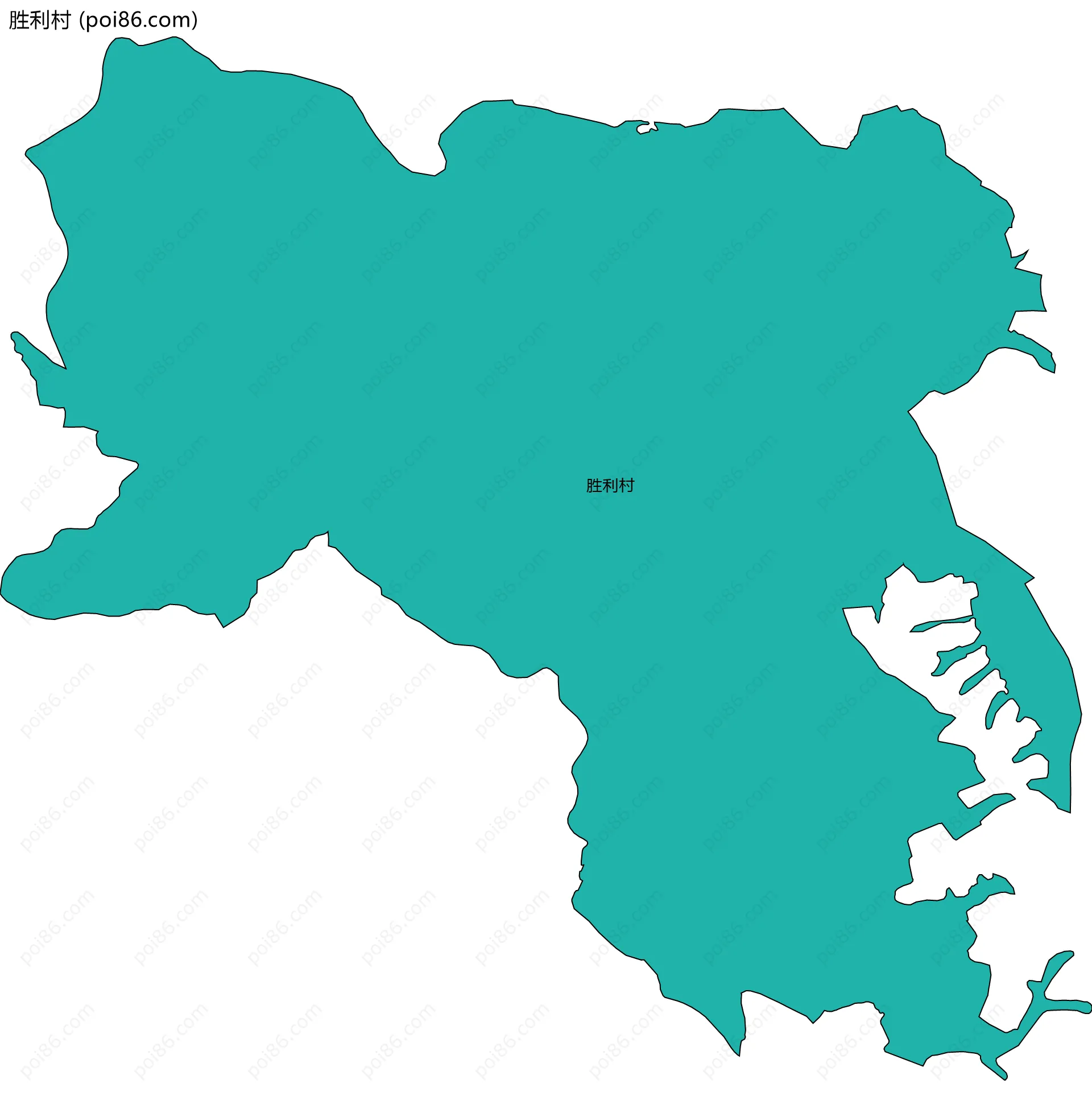 胜利村边界地图