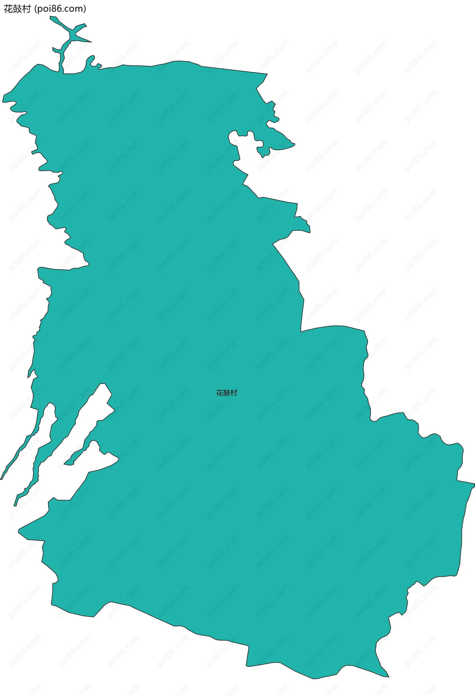 花鼓村边界地图