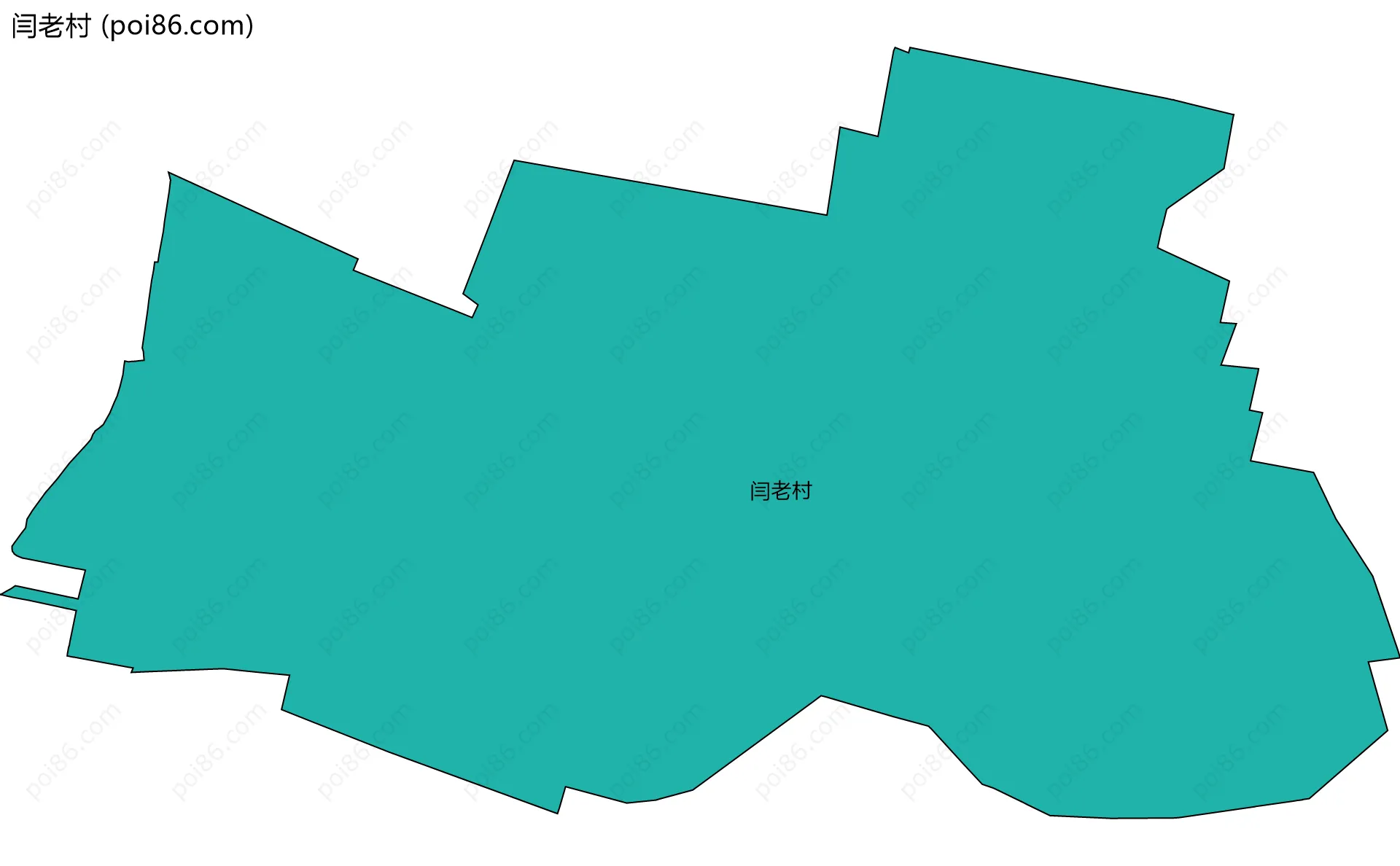闫老村边界地图
