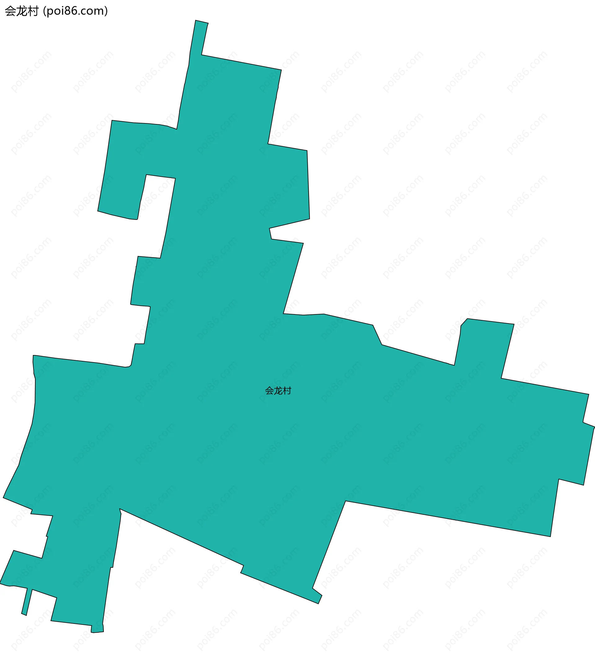 会龙村边界地图