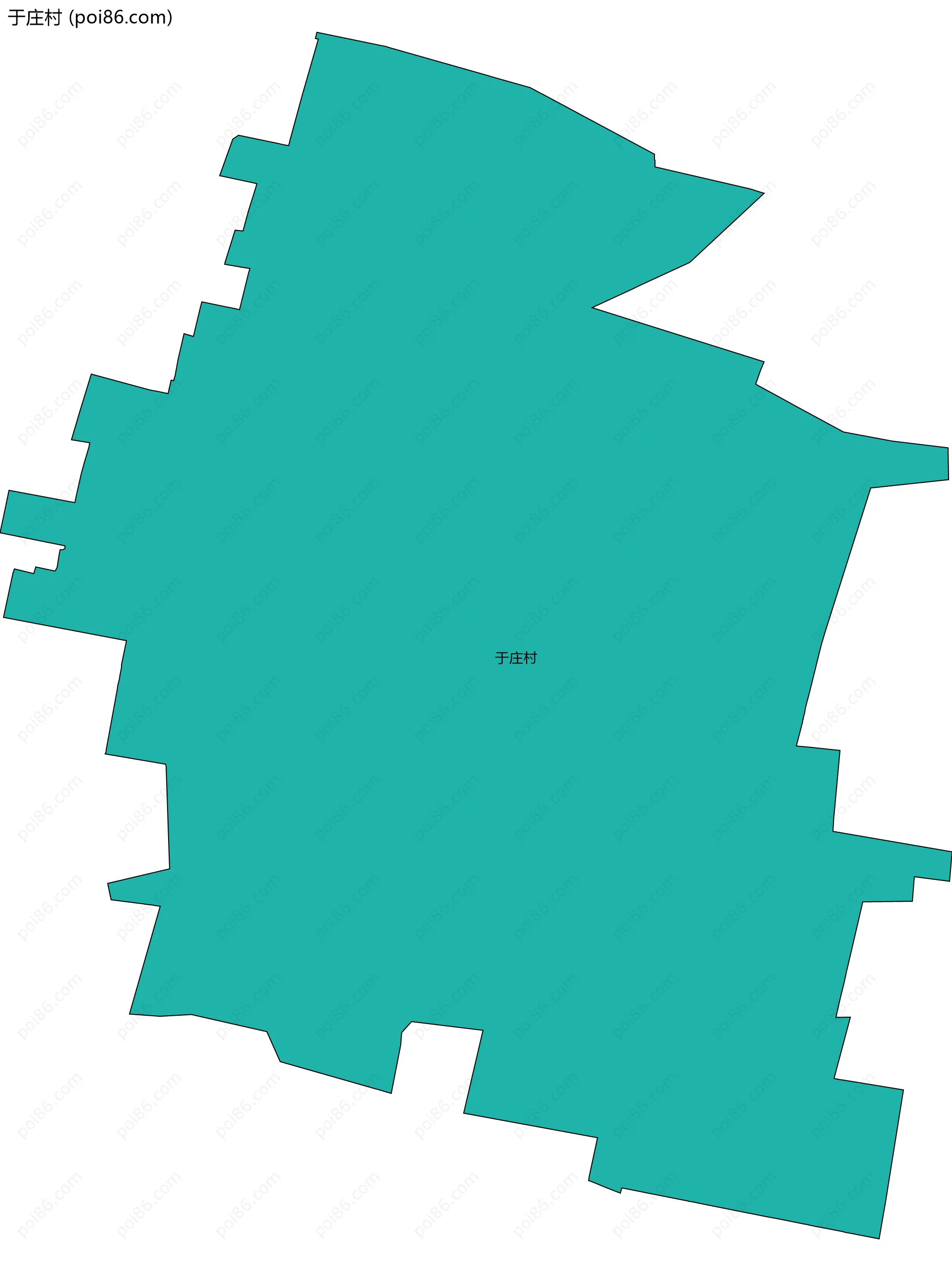 于庄村边界地图