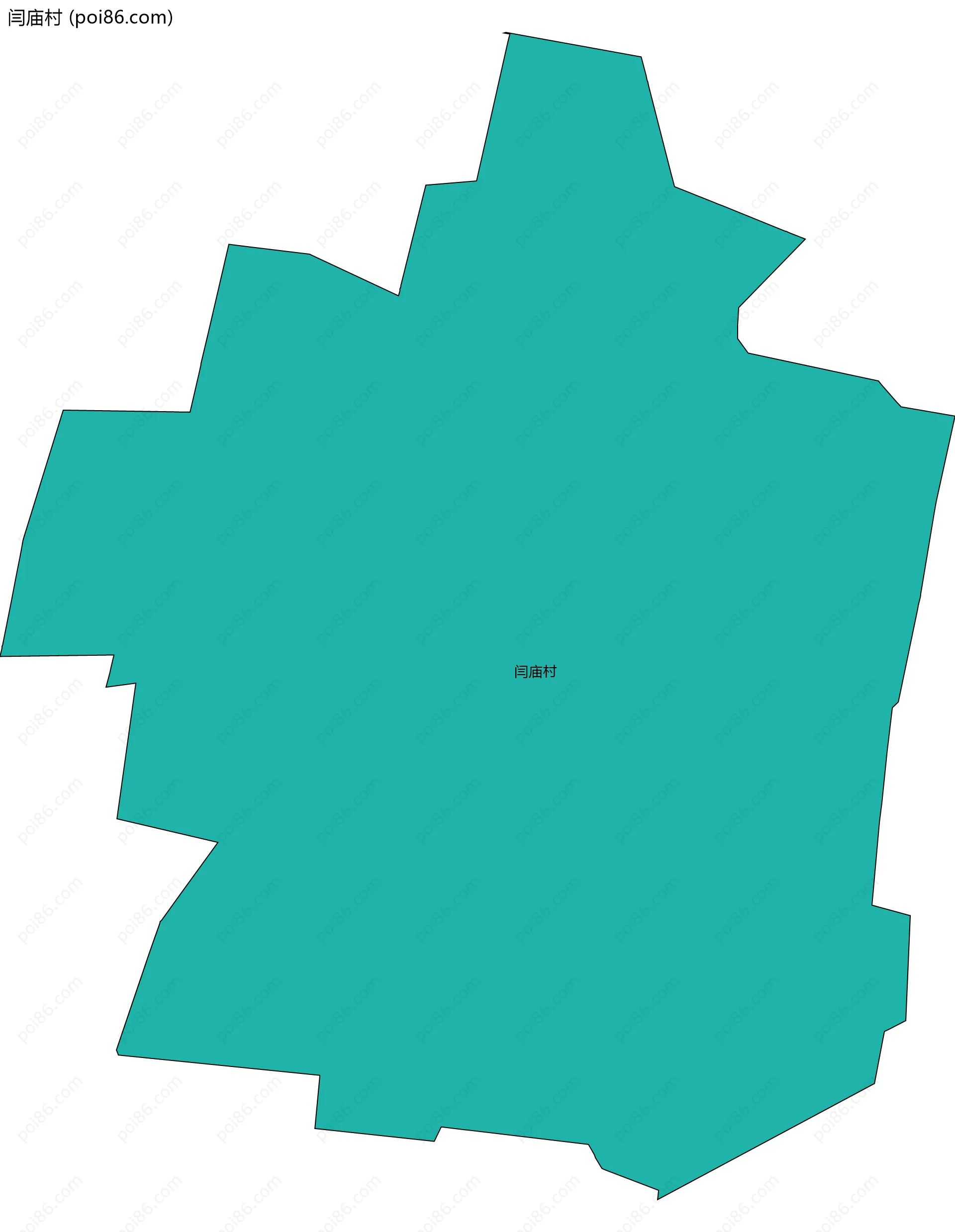 闫庙村边界地图