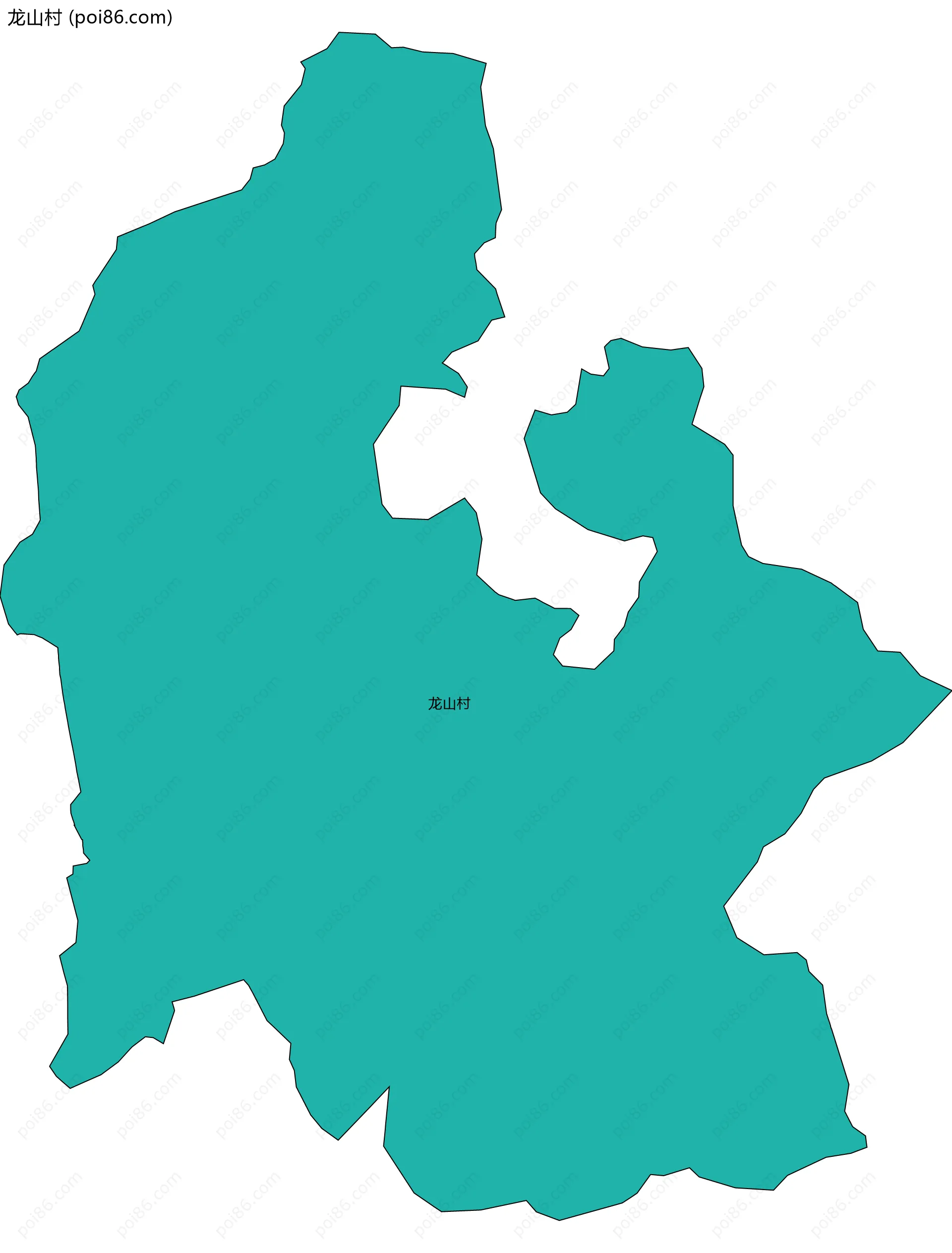 龙山村边界地图