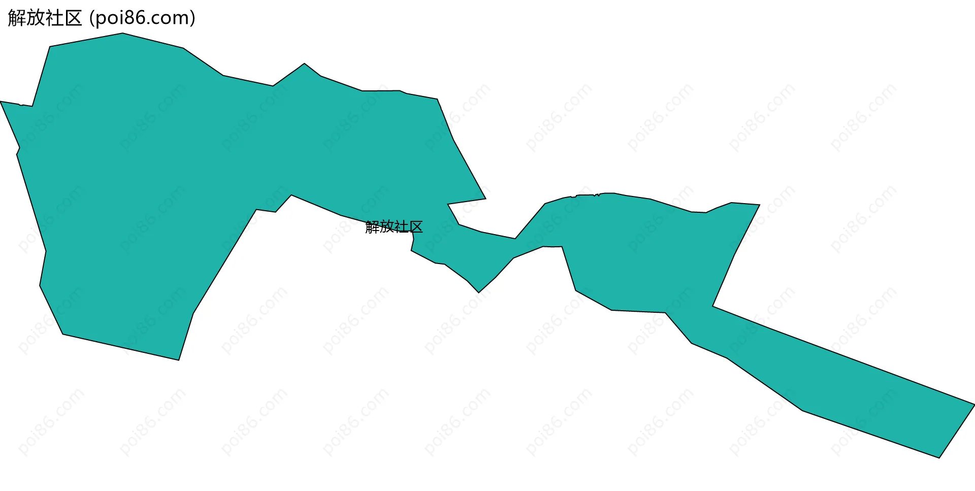解放社区边界地图